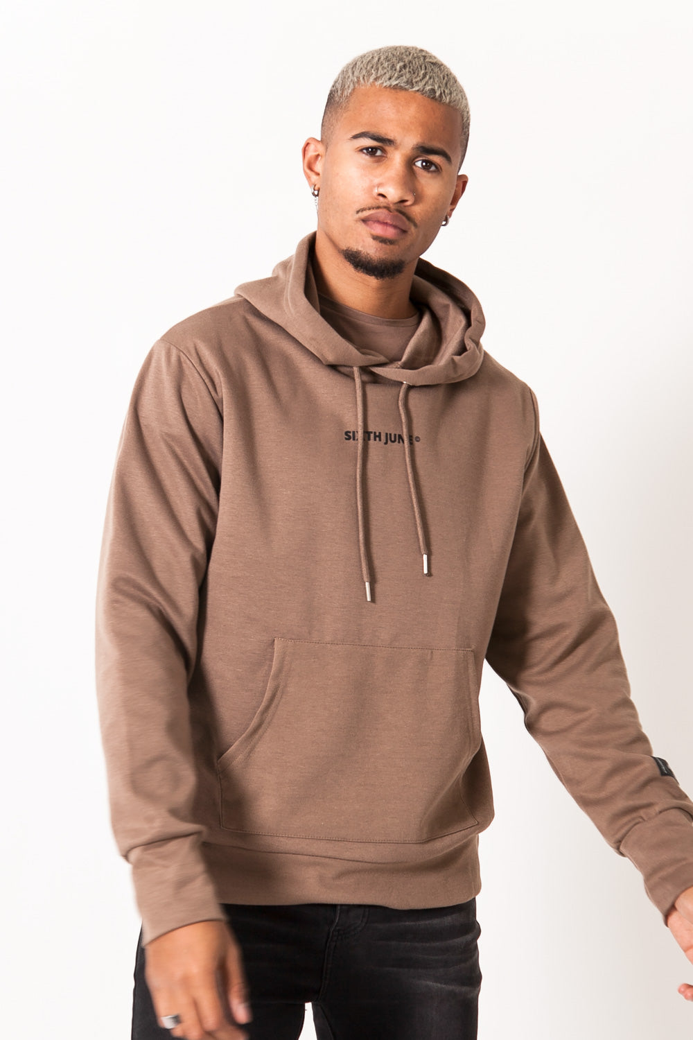 Sixth June - Sweat capuche imprimé marron