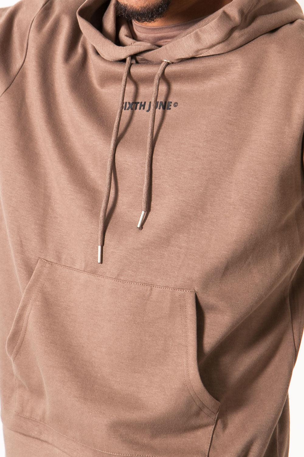 Sixth June - Sweat capuche imprimé marron