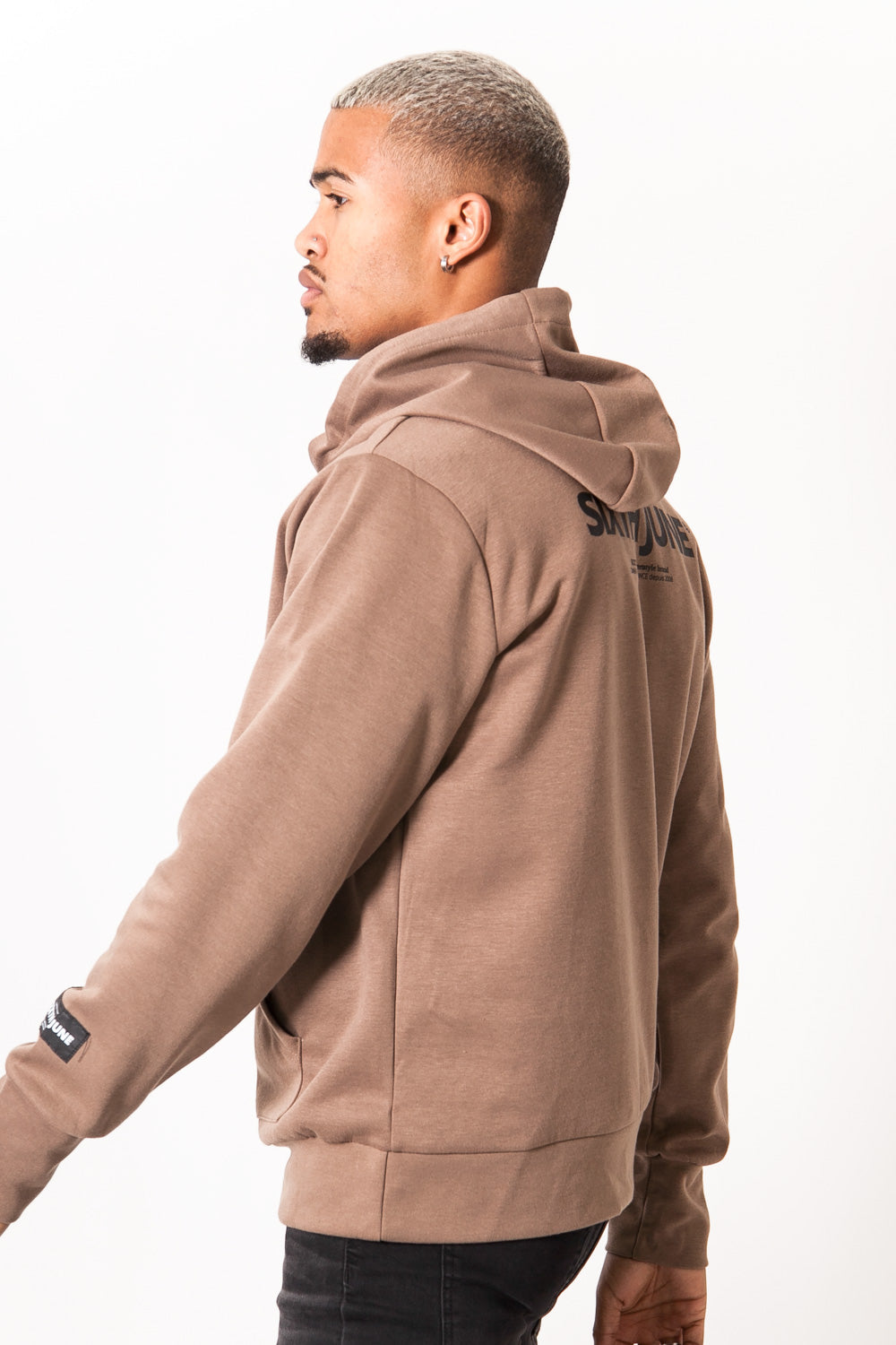 Sixth June - Sweat capuche imprimé marron