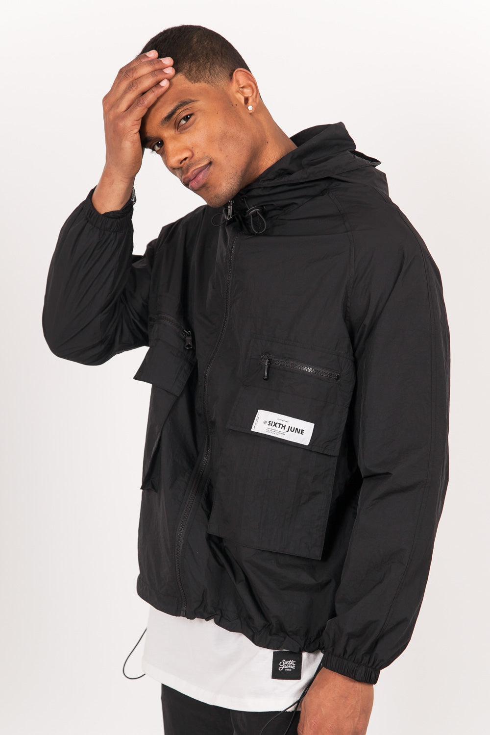 Sixth June - Coupe-vent tactique imprimé noir