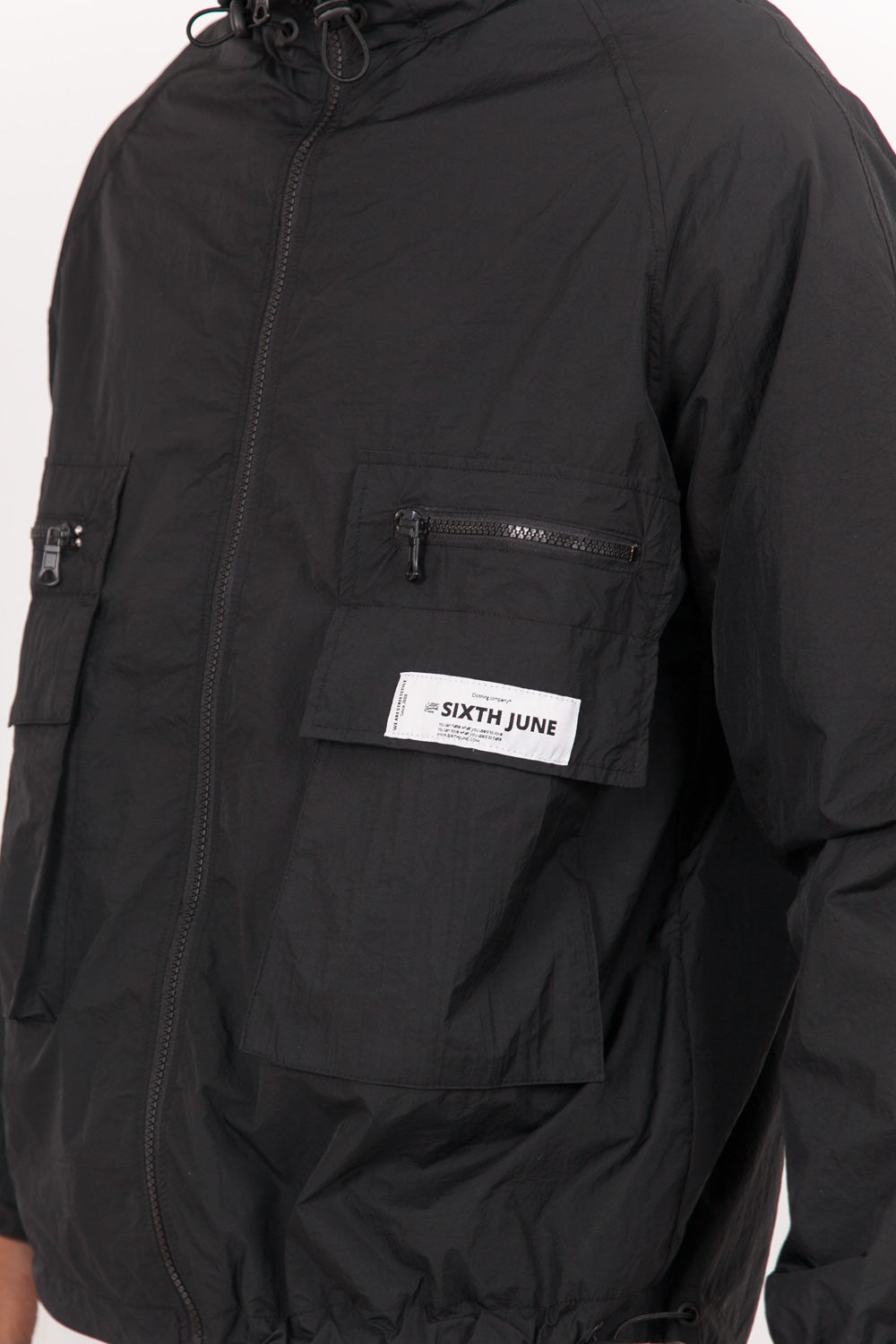 Sixth June - Coupe-vent tactique imprimé noir