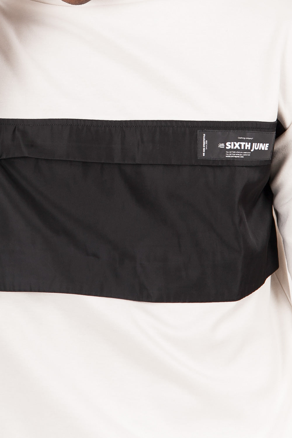 Sixth June - Sweat bicolore col montant écru