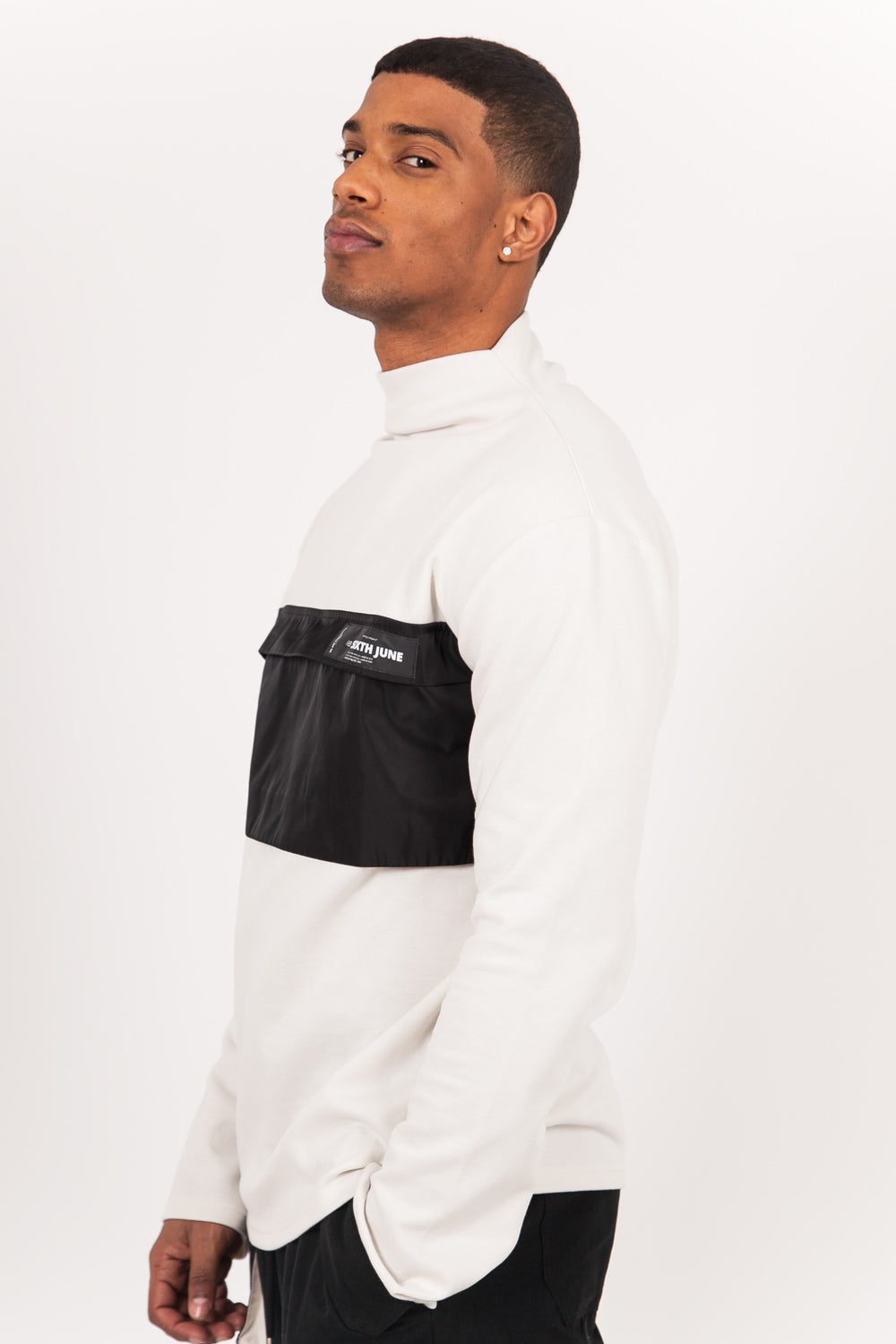 Sixth June - Sweat bicolore col montant écru