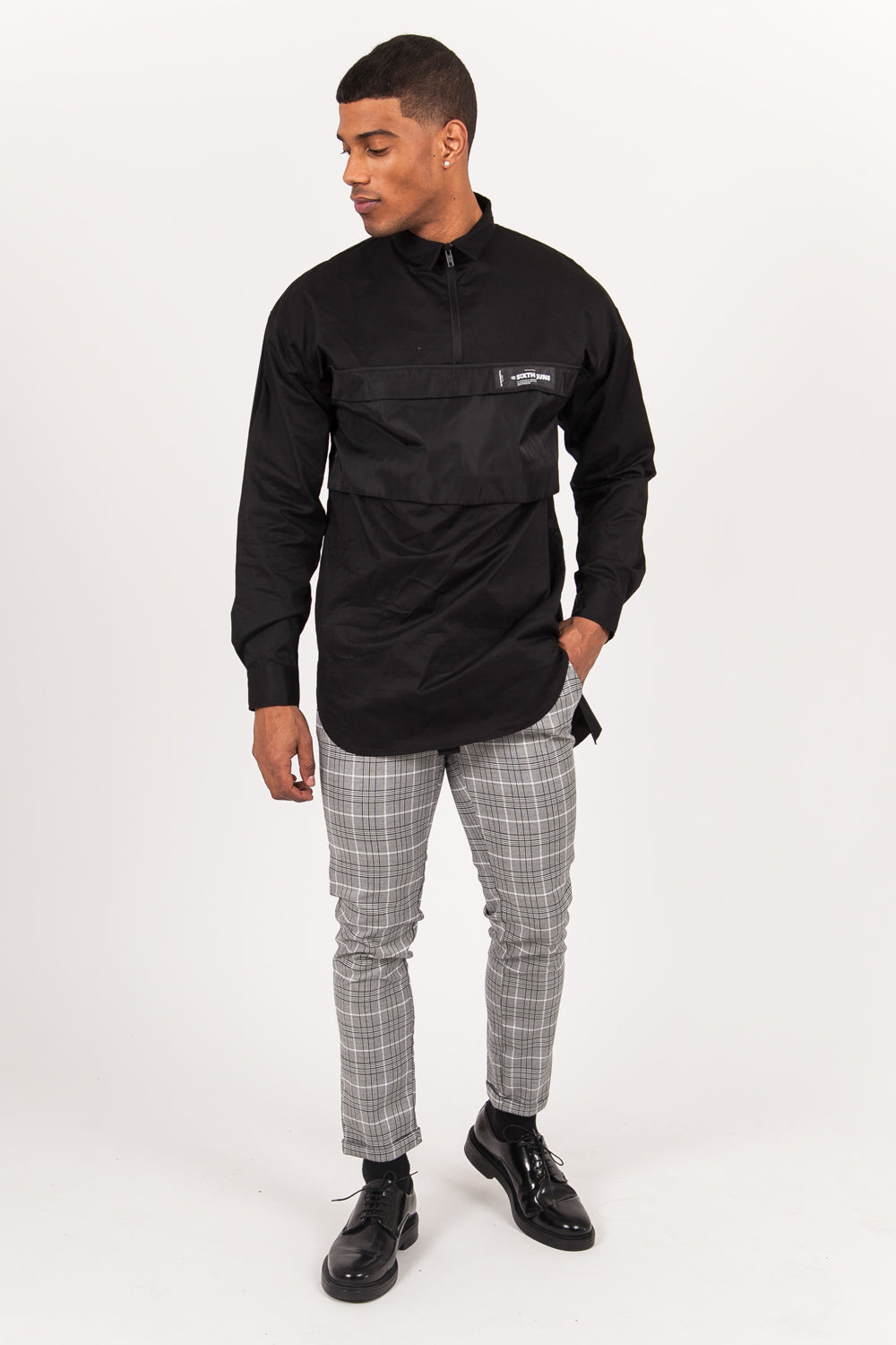 Sixth June - Chemise enfilable poche centrale noir