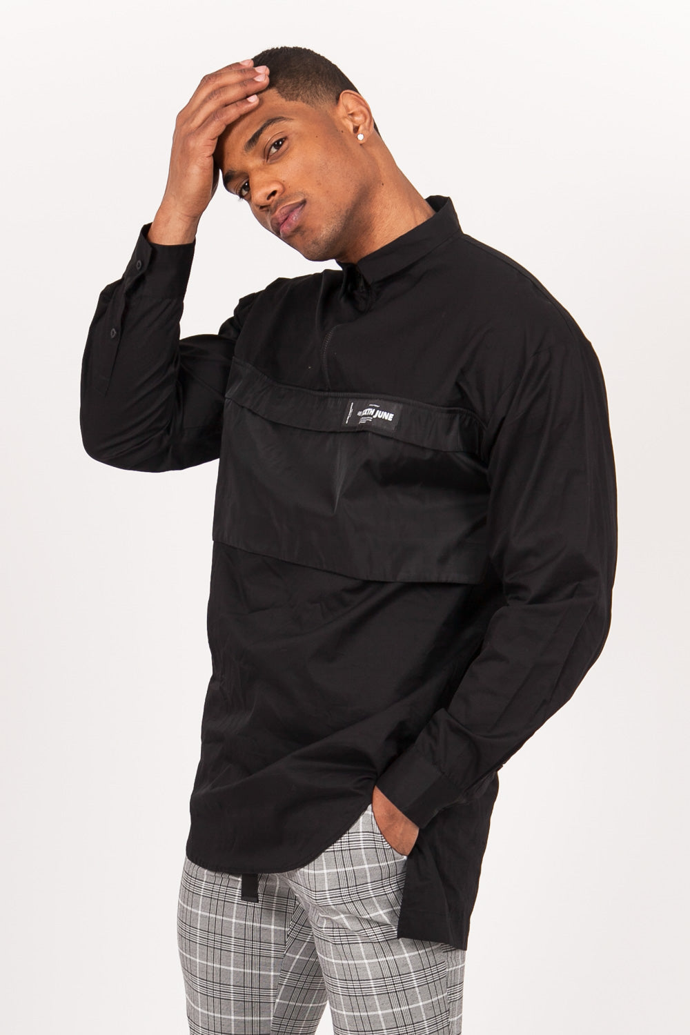 Sixth June - Chemise enfilable poche centrale noir
