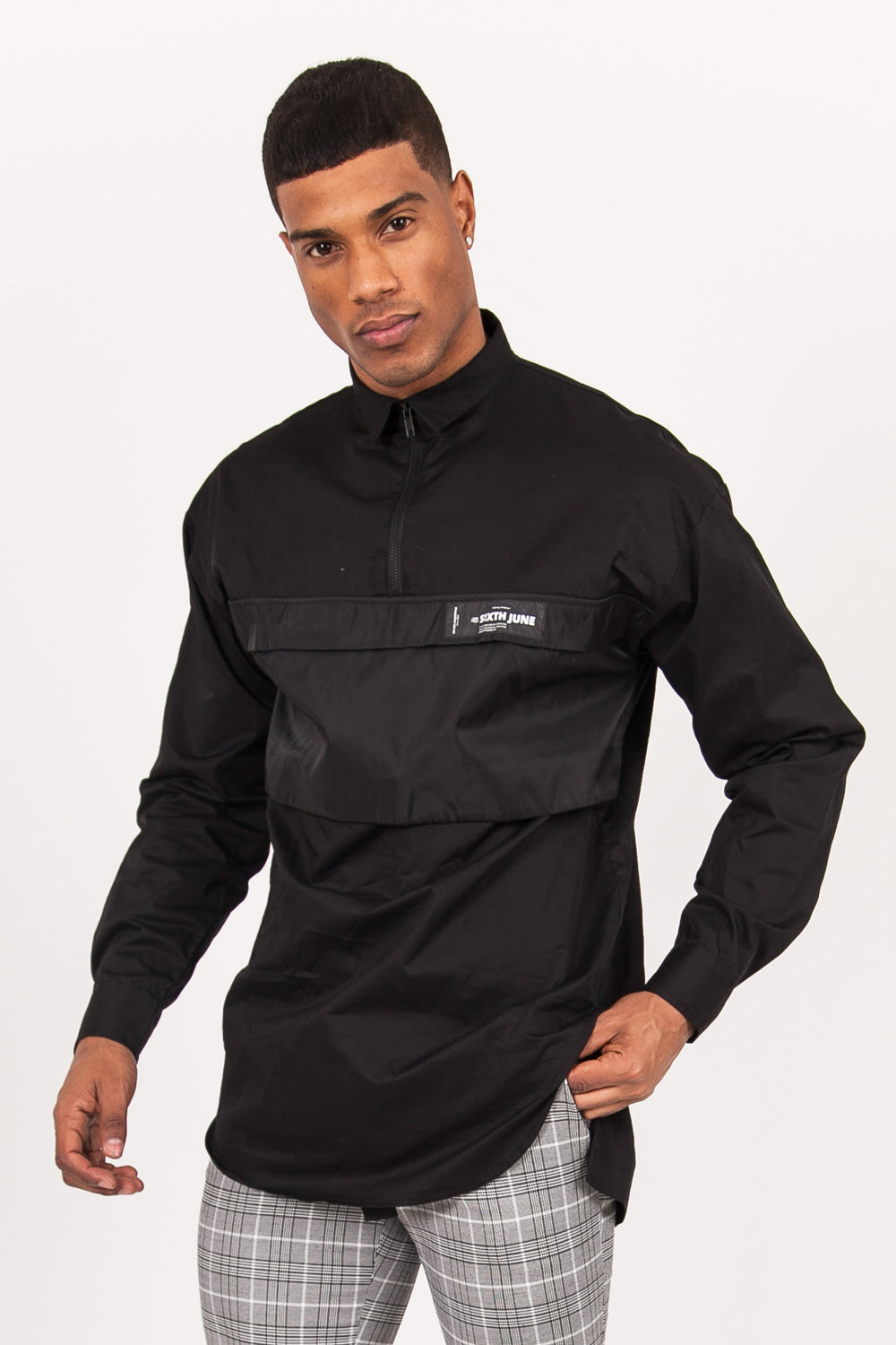Sixth June - Chemise enfilable poche centrale noir