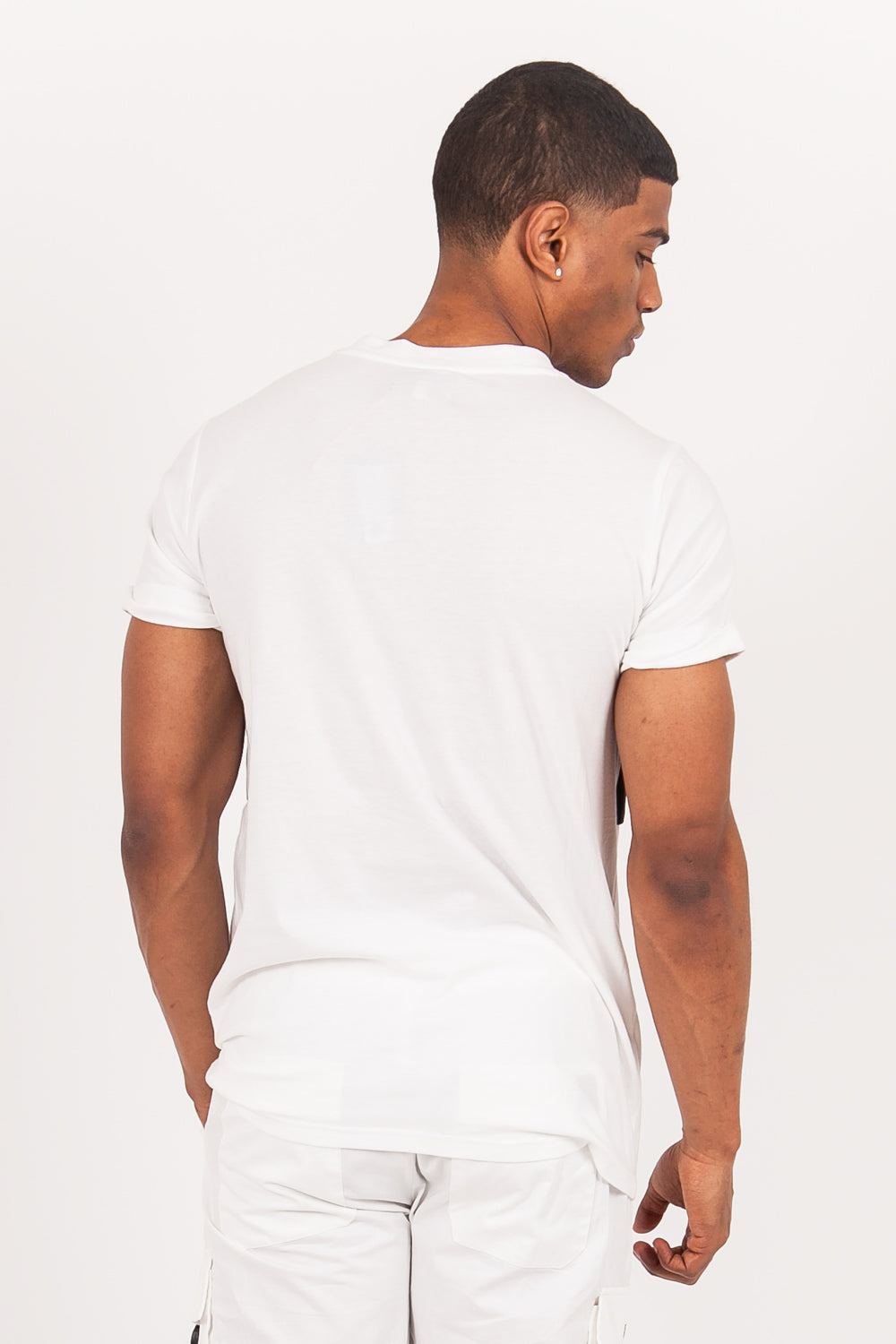 Sixth June - T-shirt bicolore poche centrale blanc