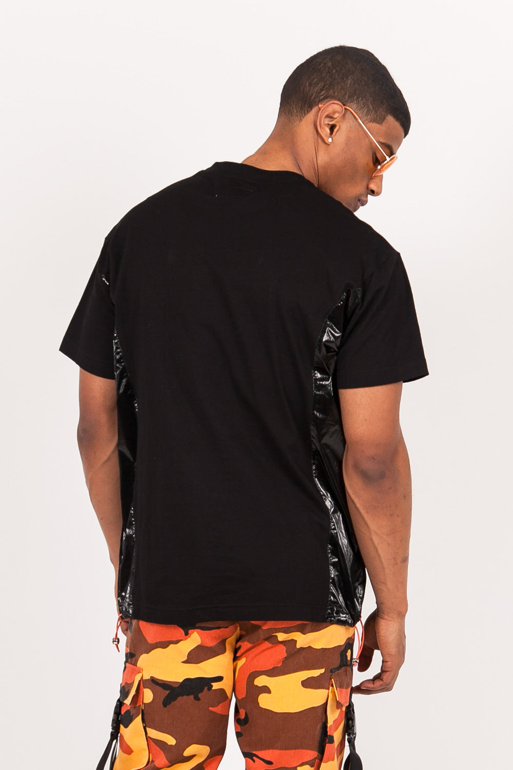 Sixth June - T-shirt multi-poches brillantes noir