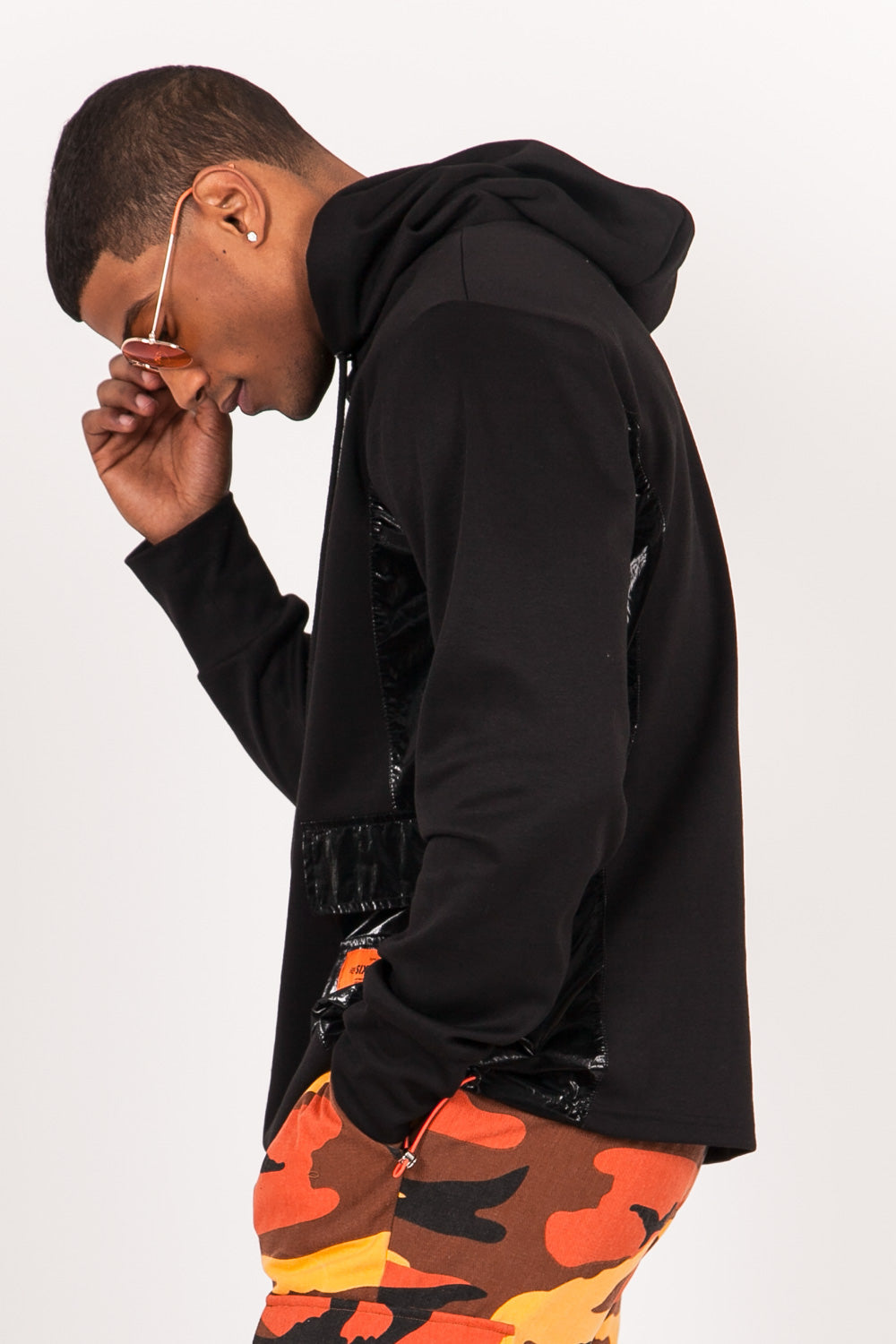 Sixth June - Sweat multi-poches brillantes noir