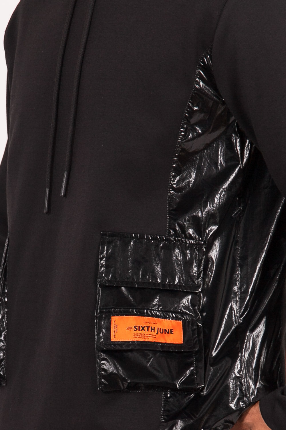 Sixth June - Sweat multi-poches brillantes noir