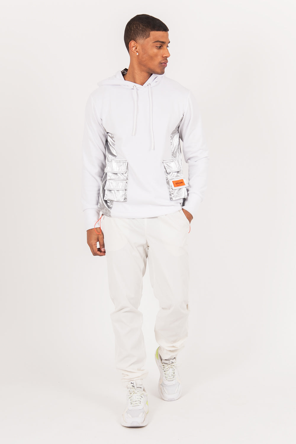 Sixth June - Sweat multi-poches brillantes blanc