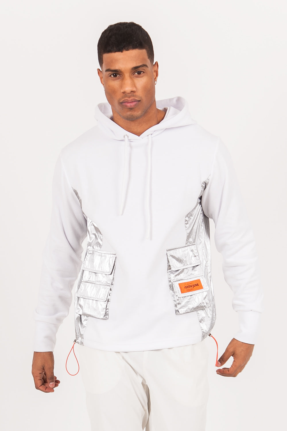 Sixth June - Sweat multi-poches brillantes blanc