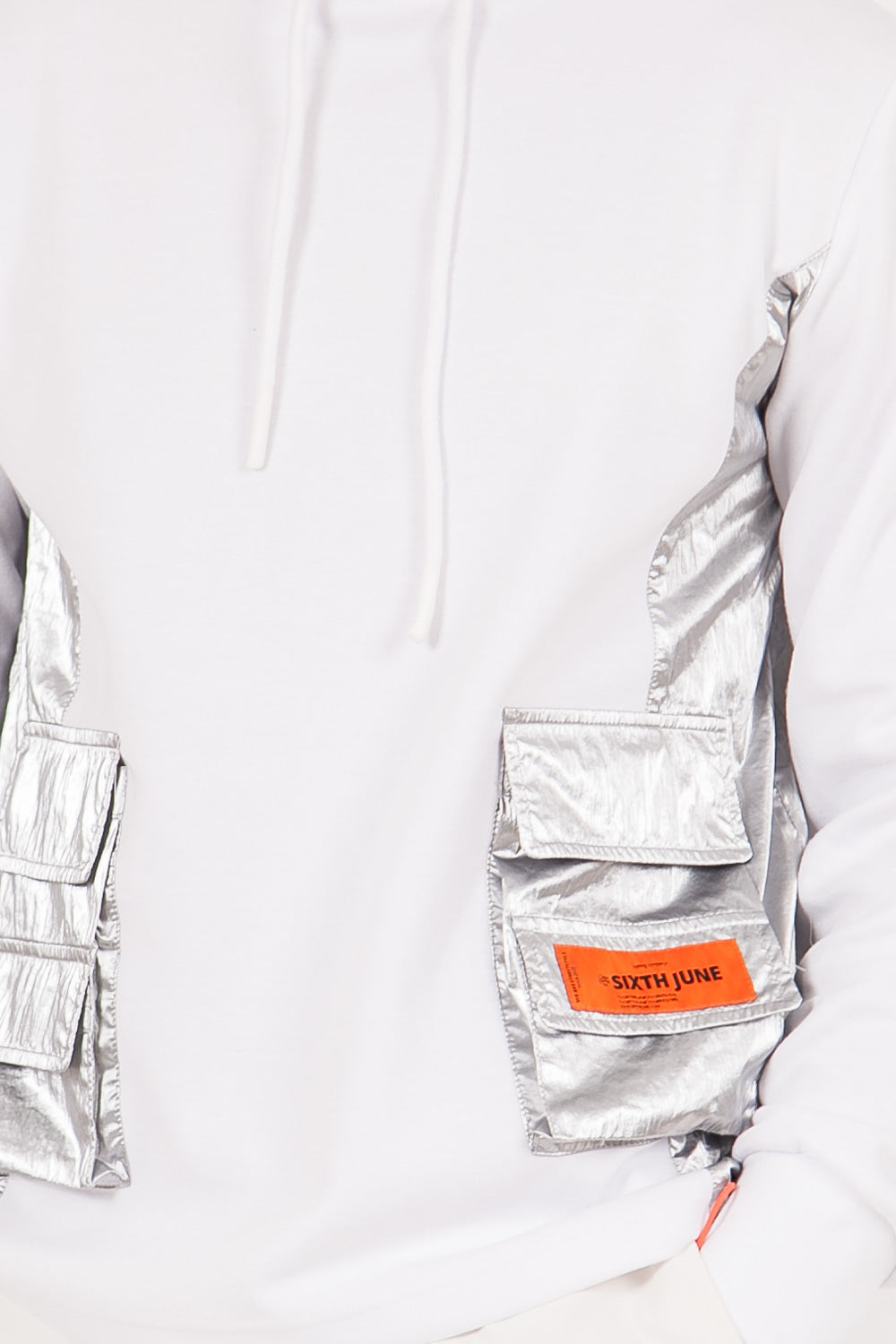 Sixth June - Sweat multi-poches brillantes blanc