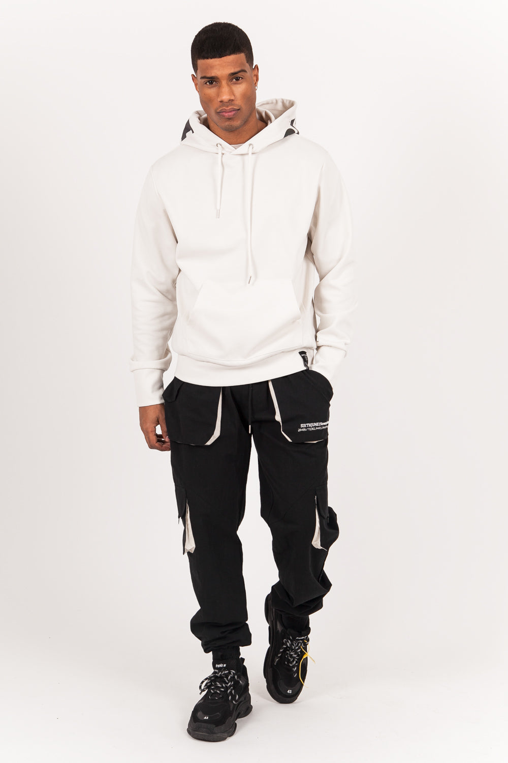 Sixth June - Sweat imprimé pétrole réfléchissant beige