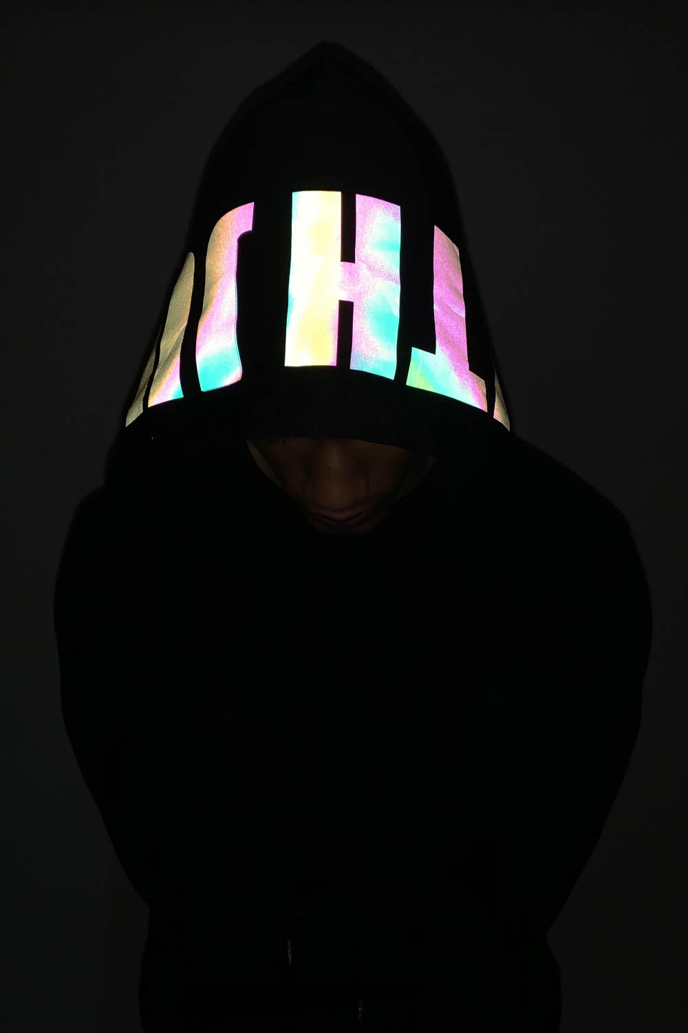 Sixth June - Sweat imprimé pétrole réfléchissant noir