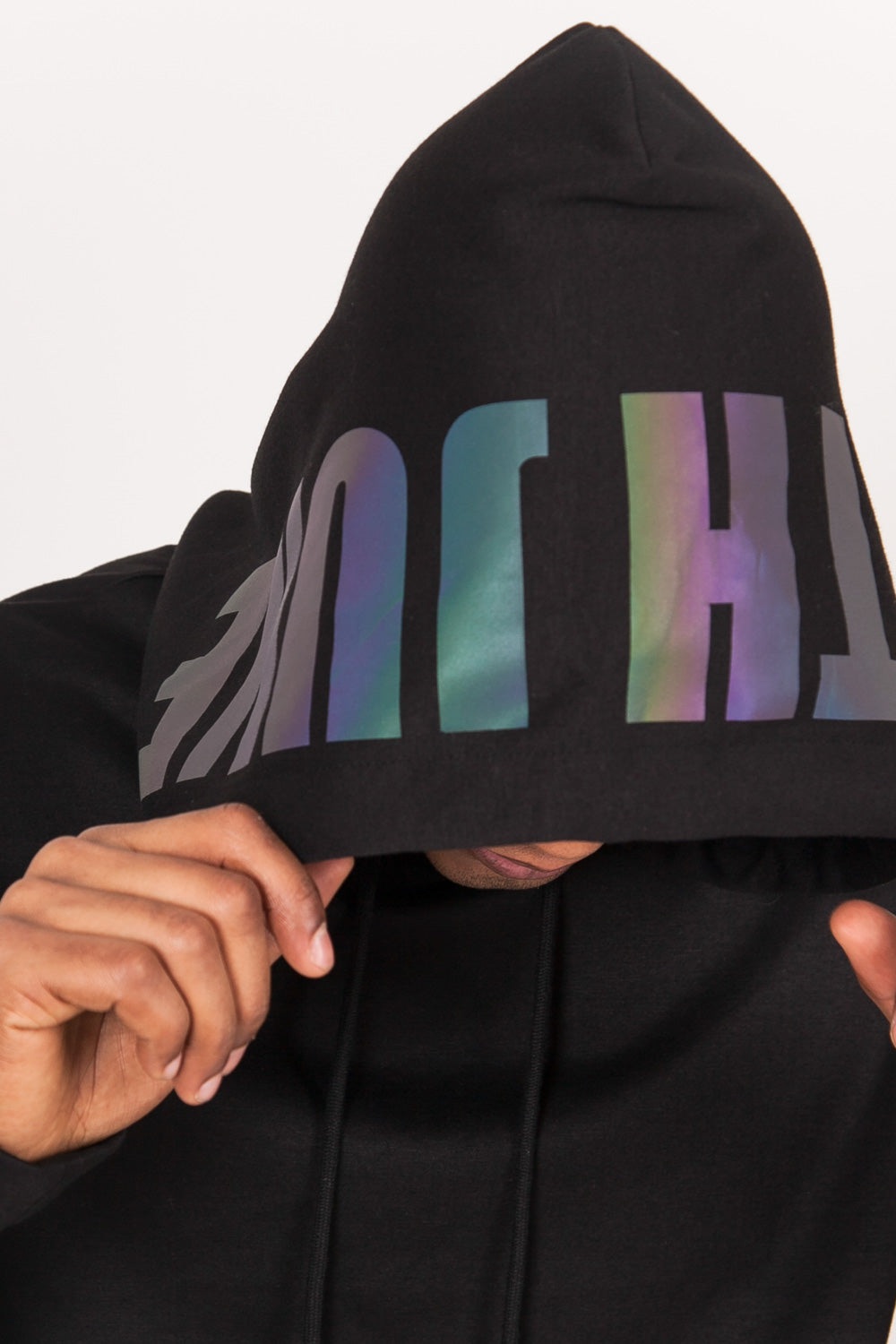 Sixth June - Sweat imprimé pétrole réfléchissant noir