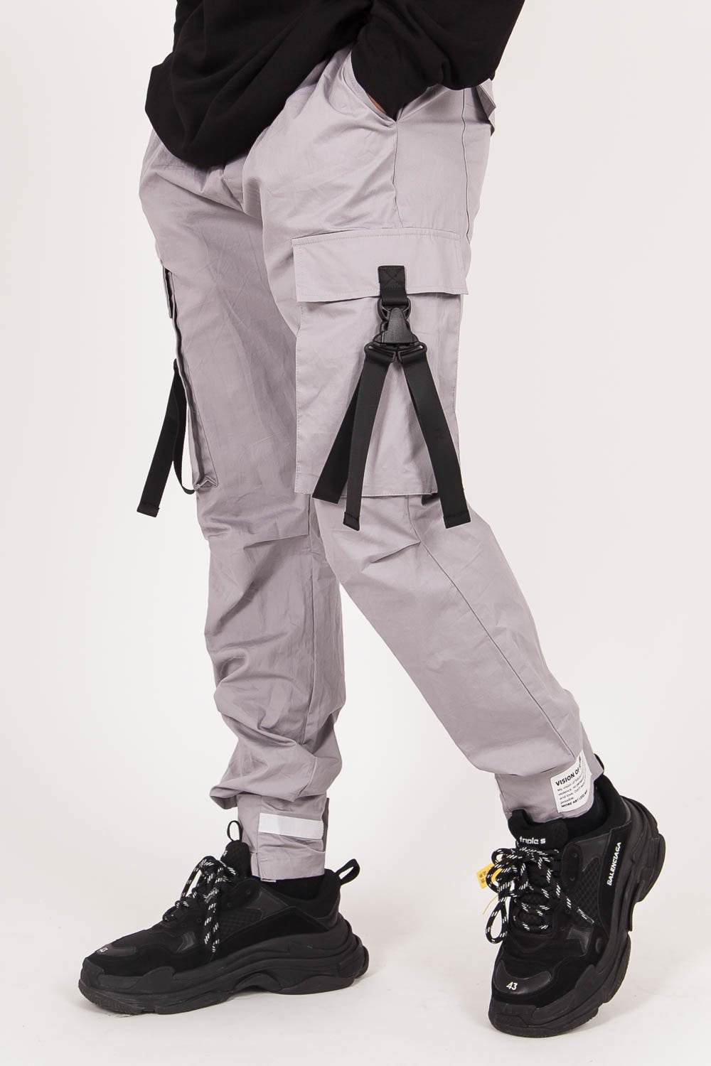 Sixth June - Pantalon cargo sangles Gris