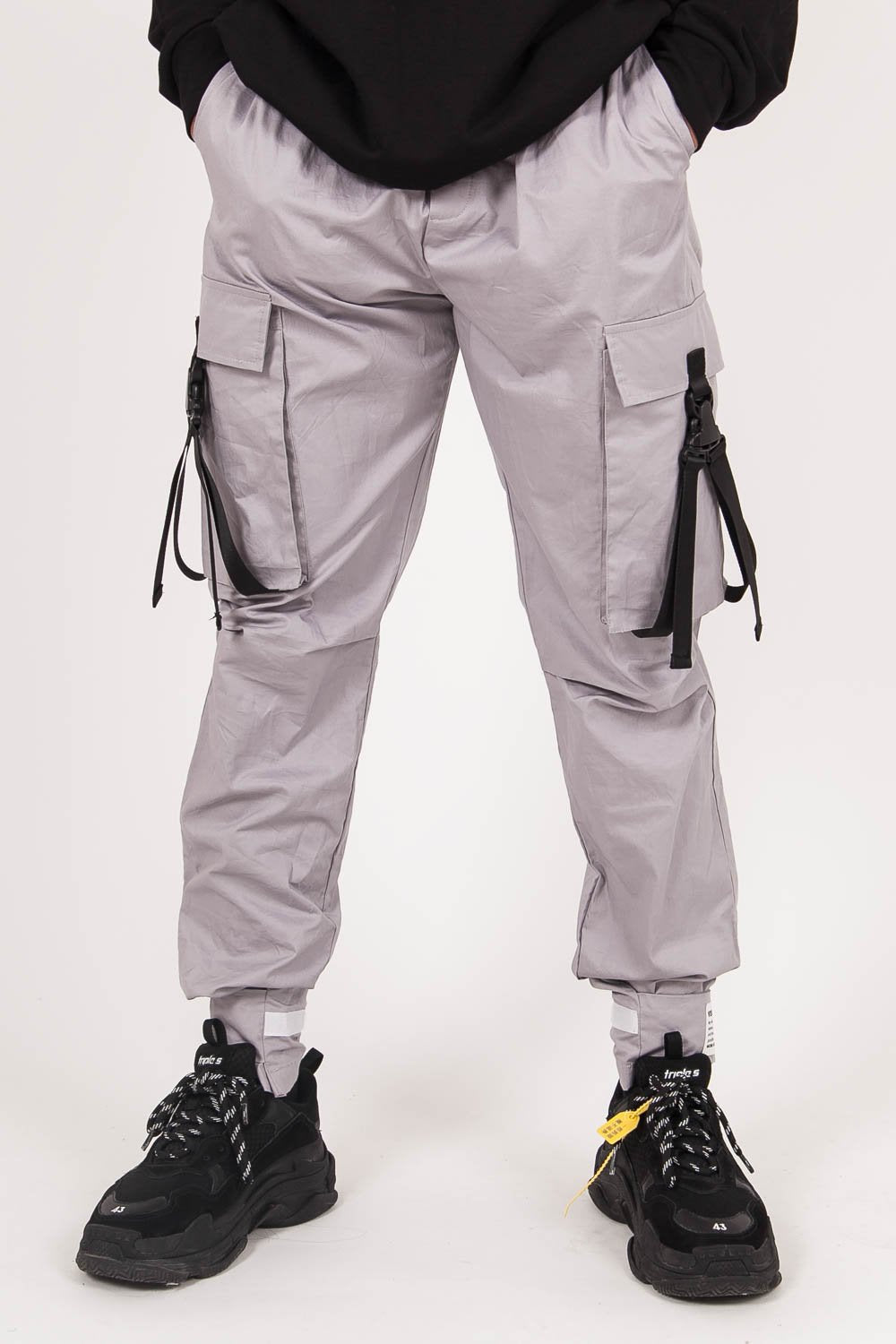 Sixth June - Pantalon cargo sangles Gris