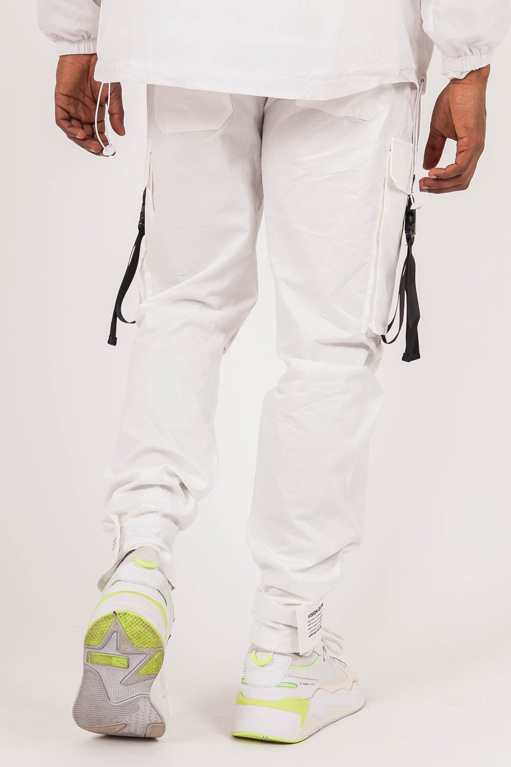 Sixth June - Pantalon cargo sangles Blanc cassé