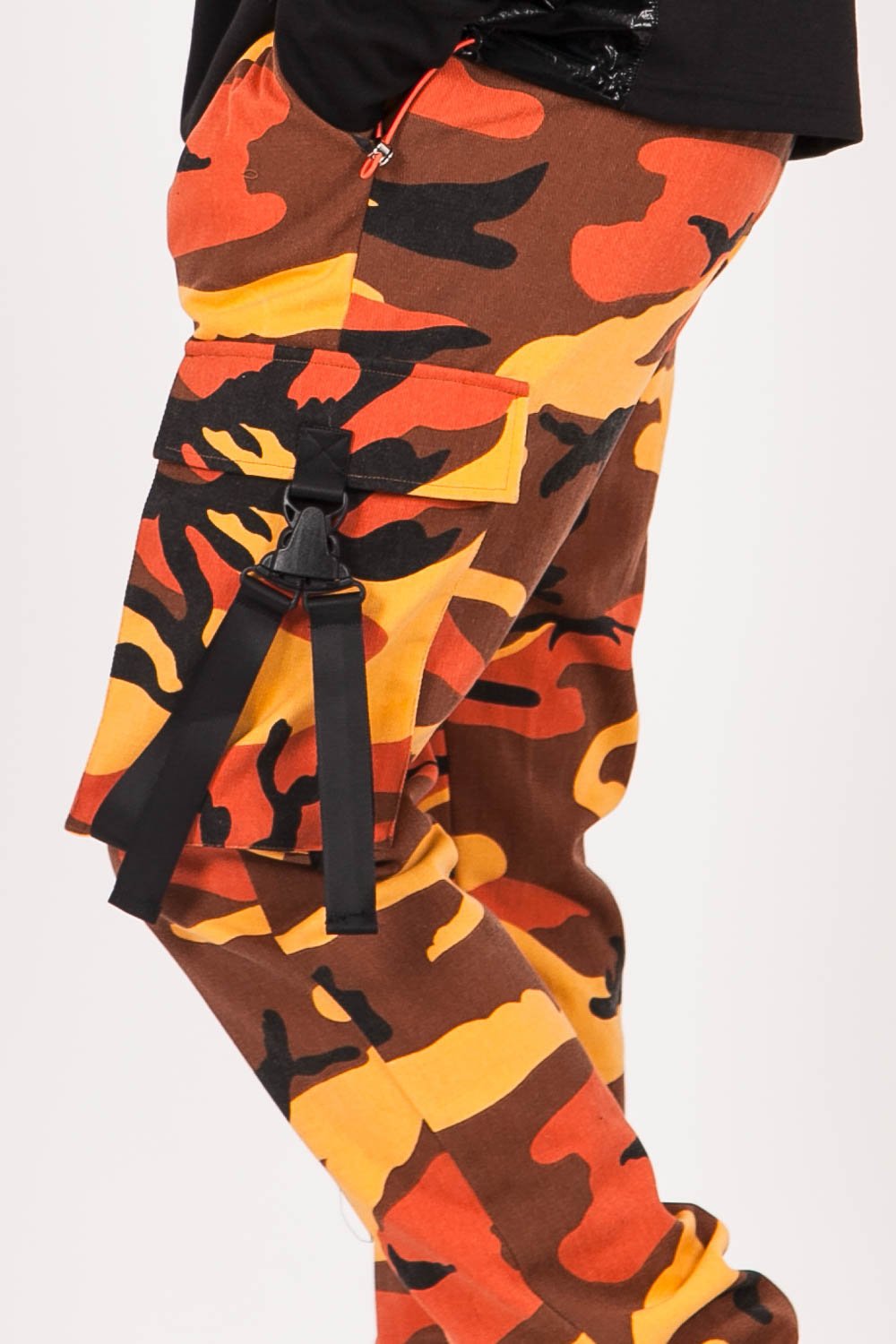 Sixth June - Pantalon camouflage sangles Orange