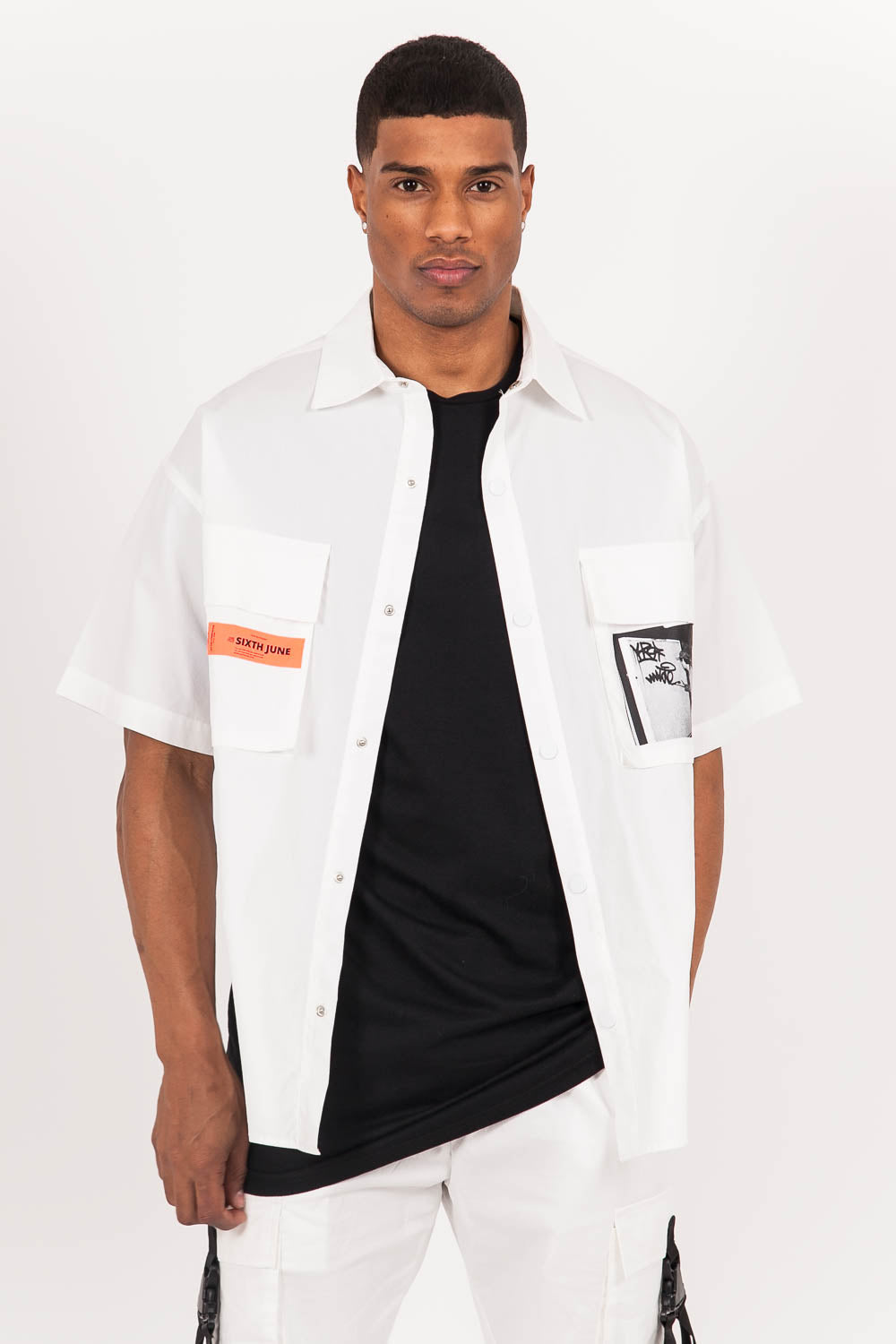 Sixth June - Chemise oversize imprimé blanc