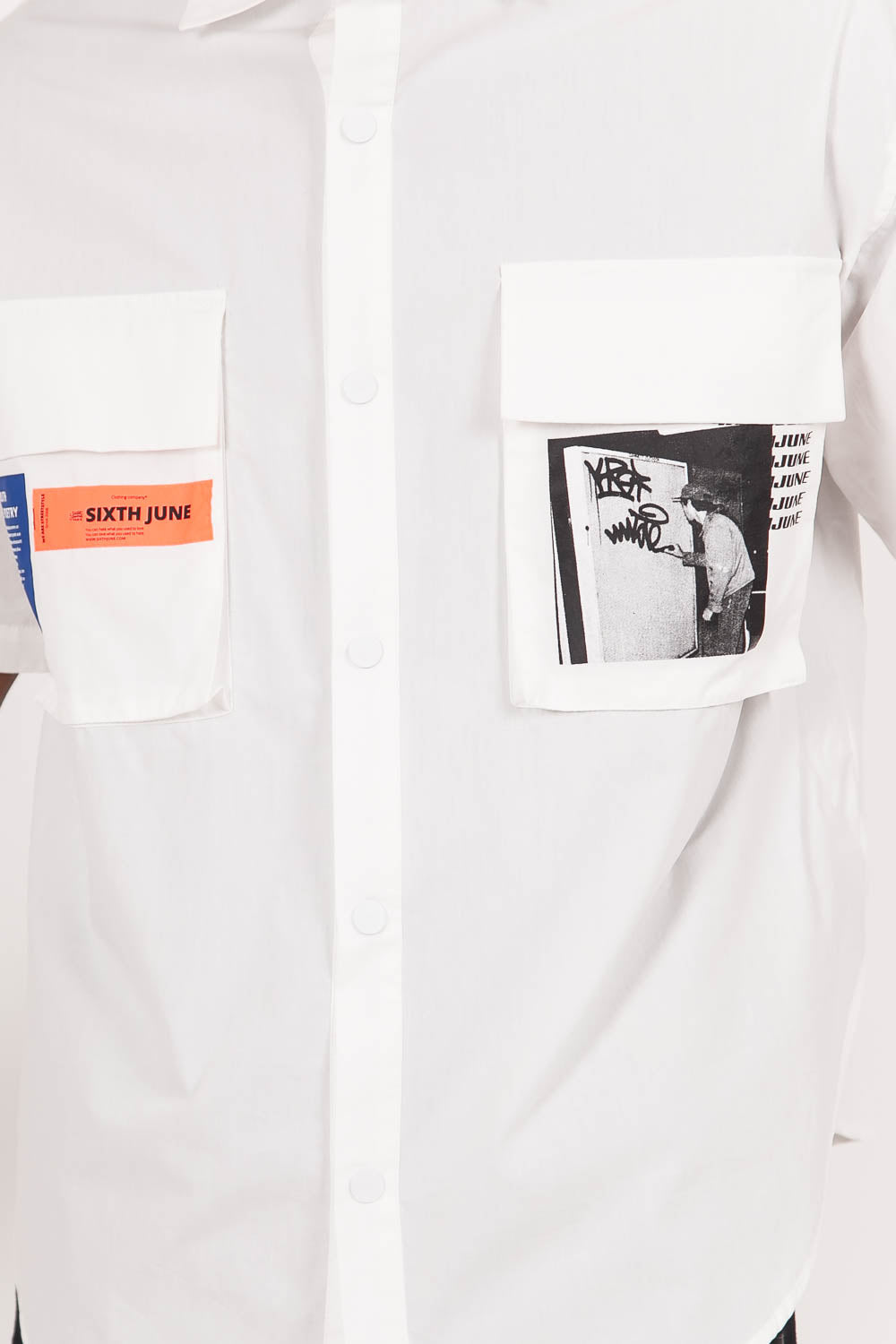 Sixth June - Chemise oversize imprimé blanc