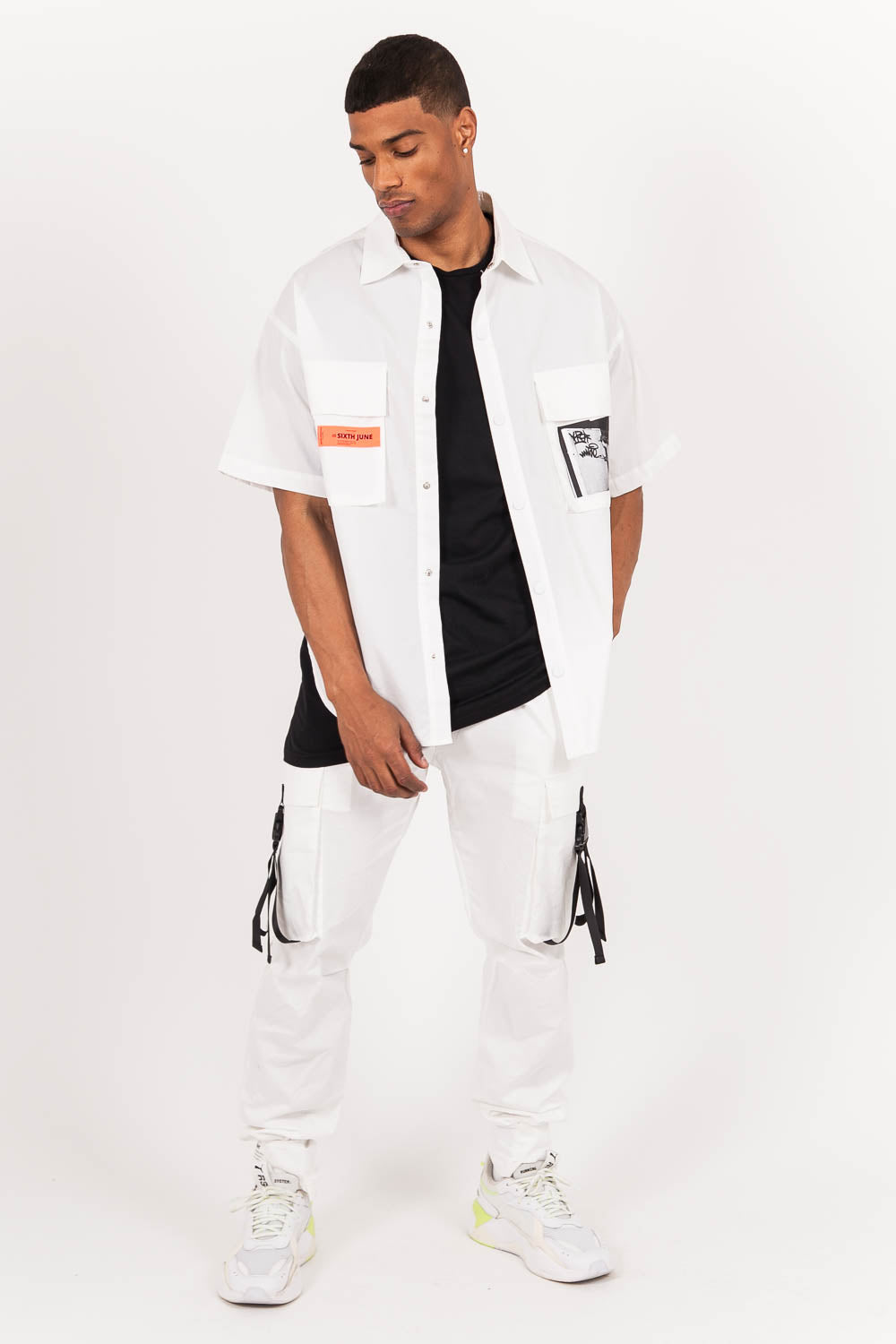 Sixth June - Chemise oversize imprimé blanc