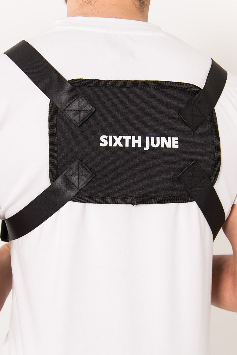 Sixth June - Petit sac poitrine boucle zip logo noir