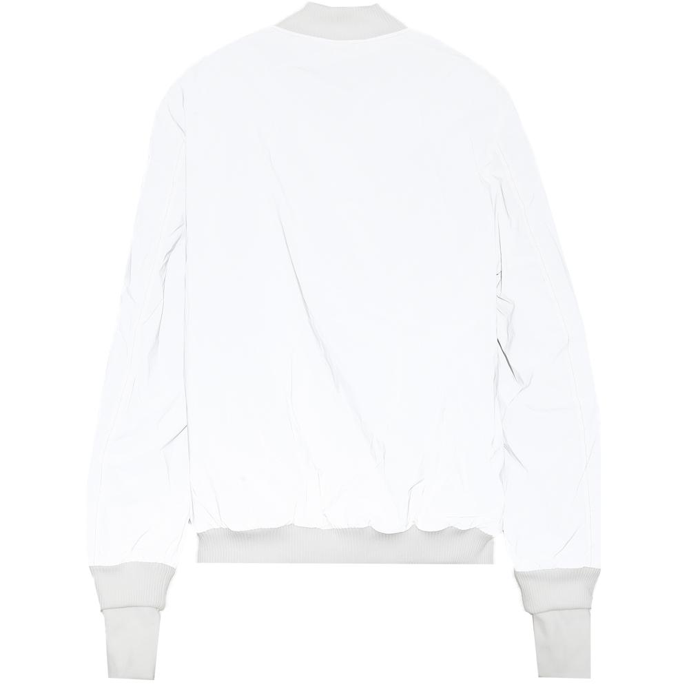 Weiße reflektierende Bomberjacke