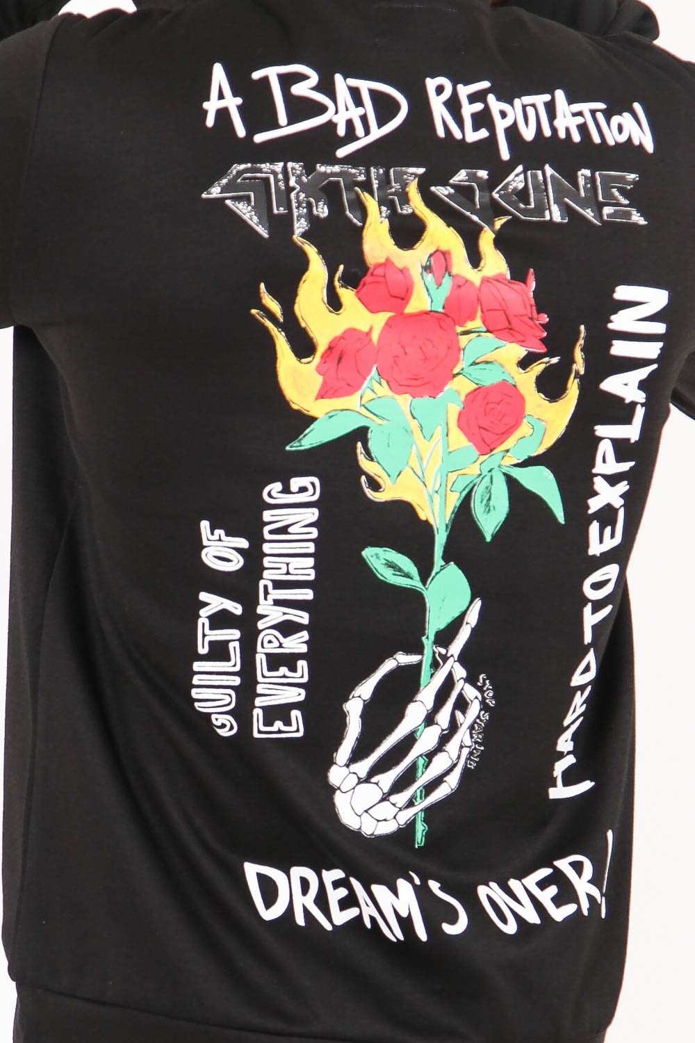 Sixth June - Hoodie bad reputation hard rock noir