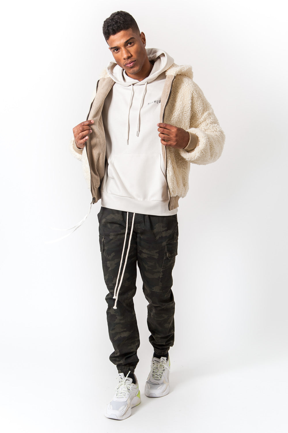 Sixth June - Veste velours sherpa reversible Beige