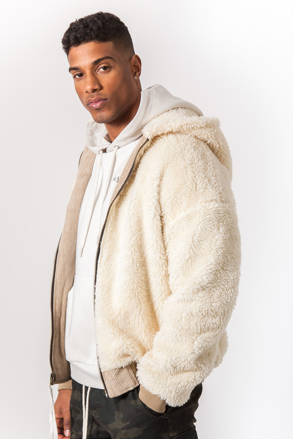 Sixth June - Veste velours sherpa reversible Beige