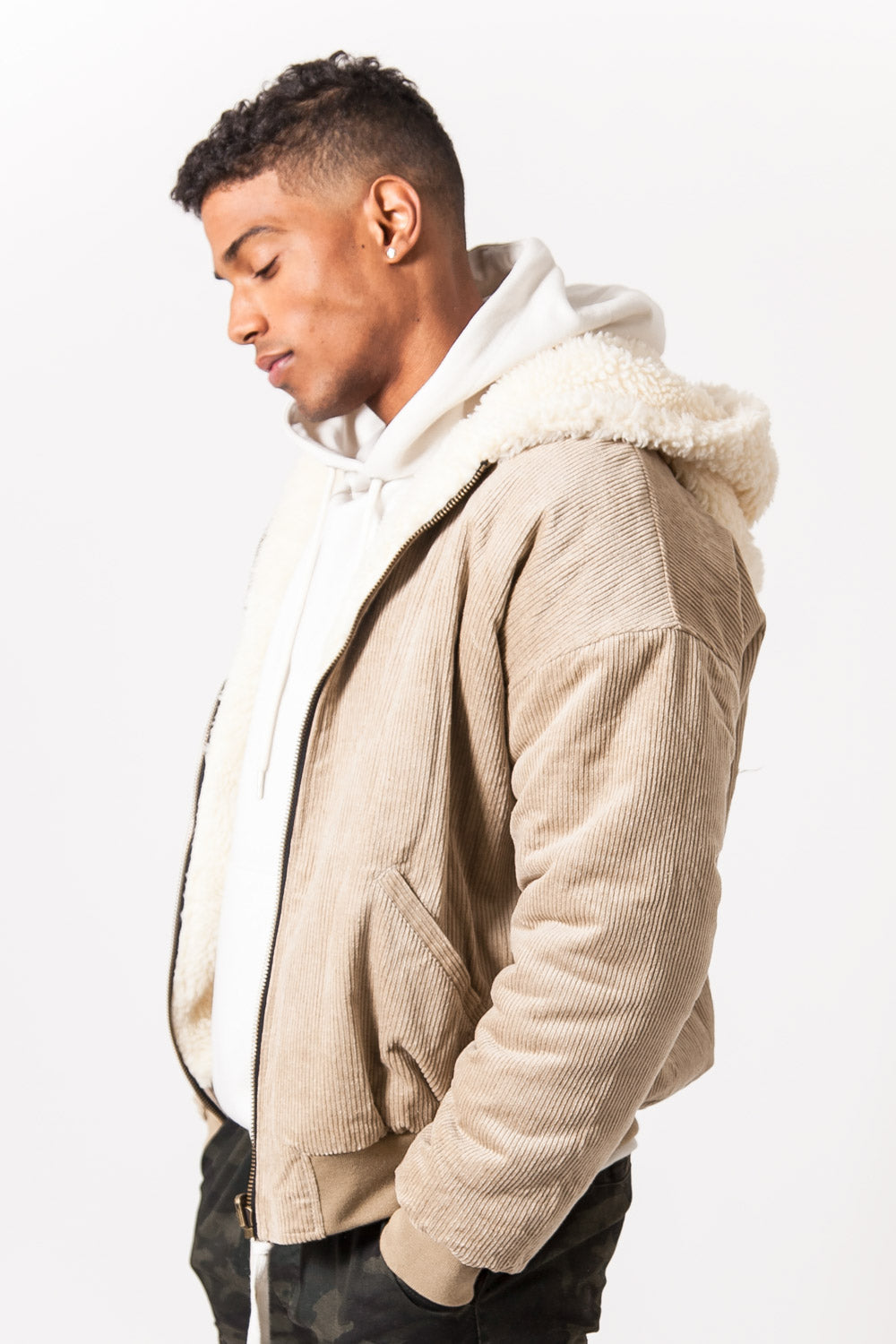 Sixth June - Veste velours sherpa reversible Beige