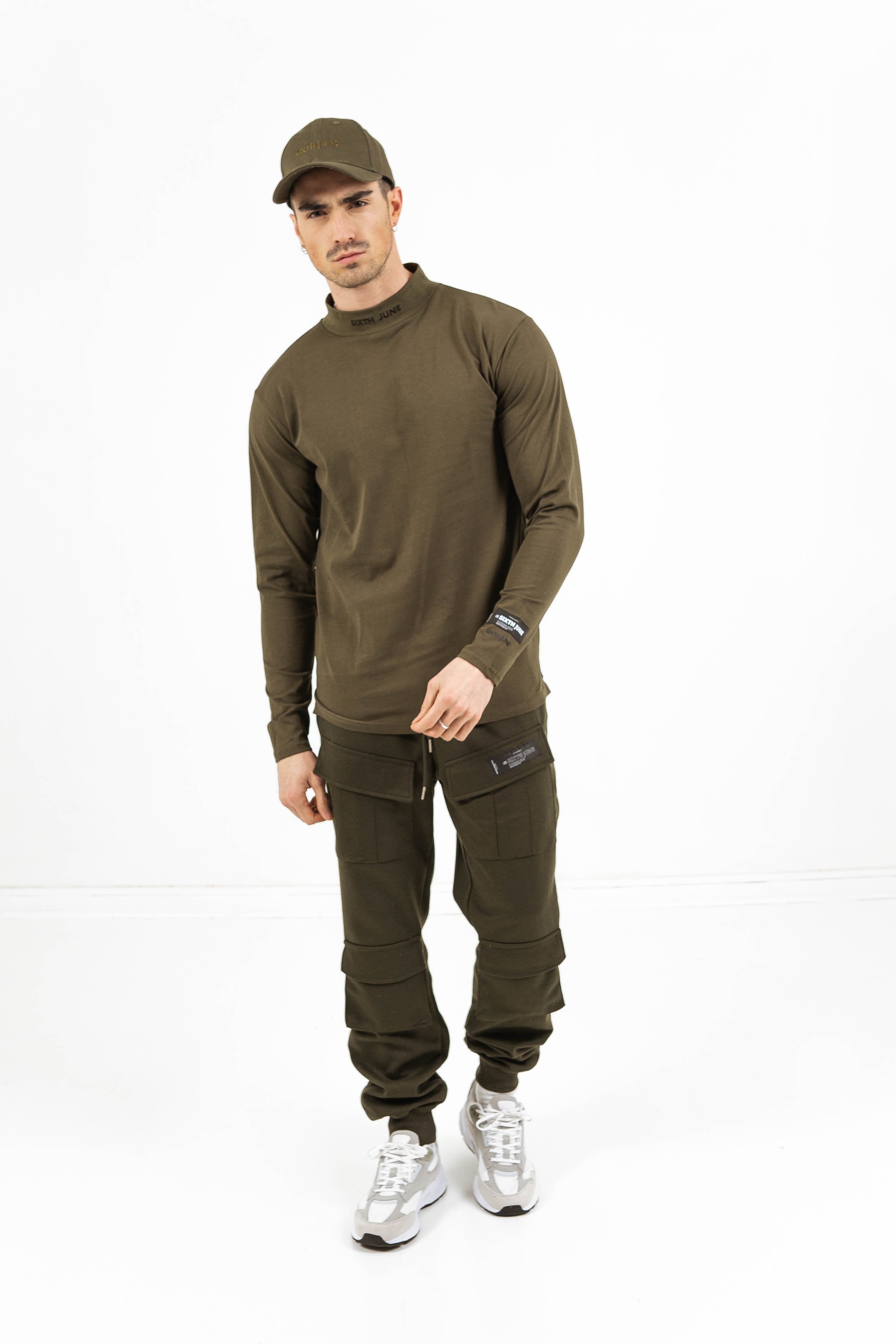 Jogging poches cargo kaki