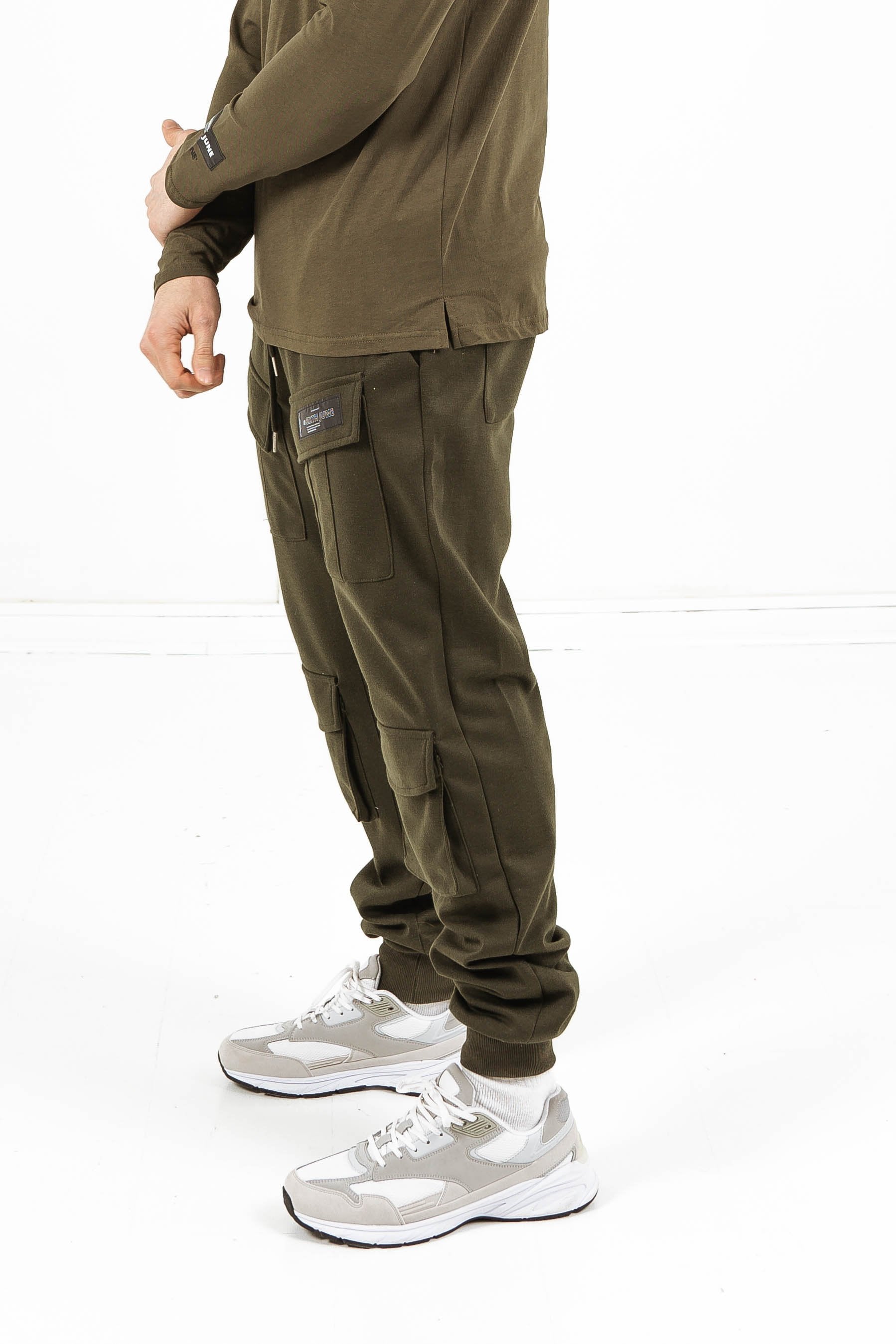 Jogging poches cargo kaki