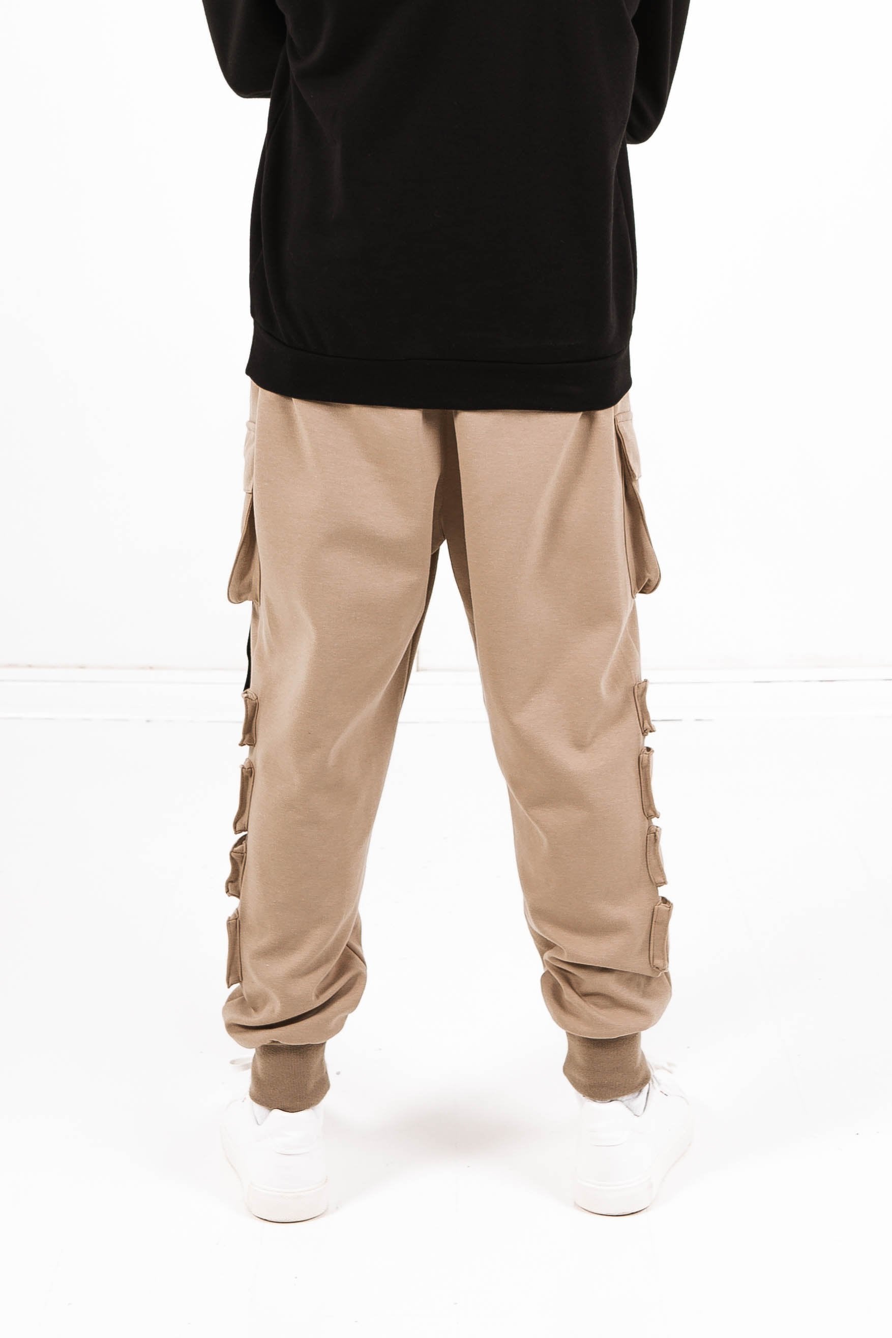 Straps cargo joggers beige