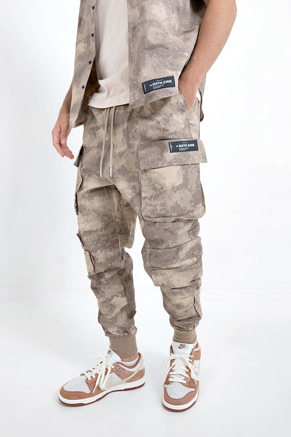 Sixth June - Pantalon cargo safari Beige