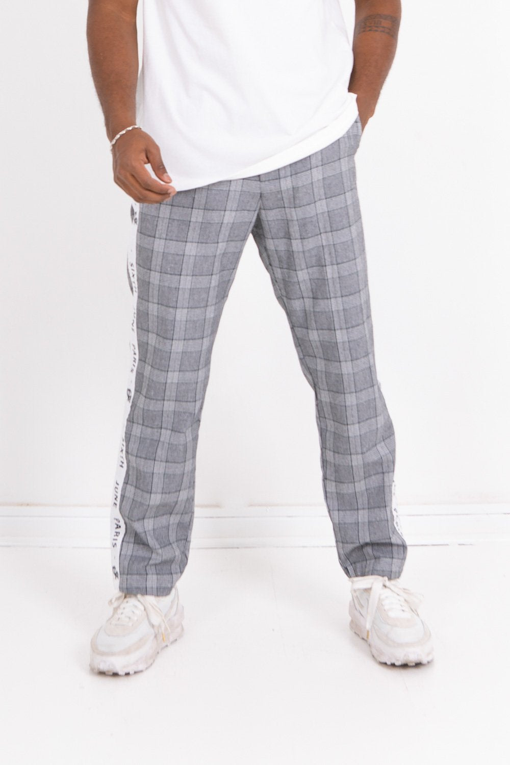 Prince-of-Wales-Hose grauweiß