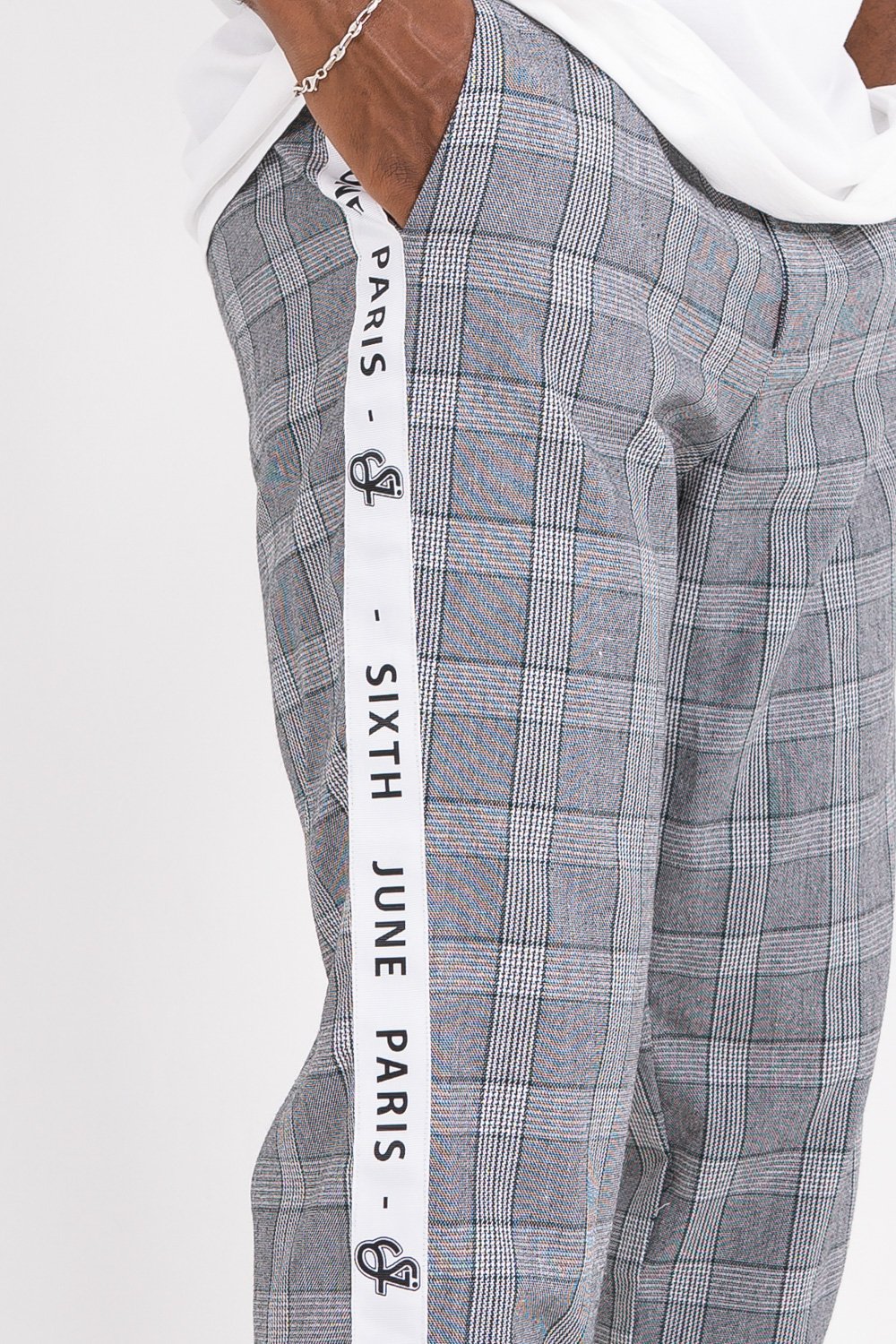 Prince-of-Wales-Hose grauweiß