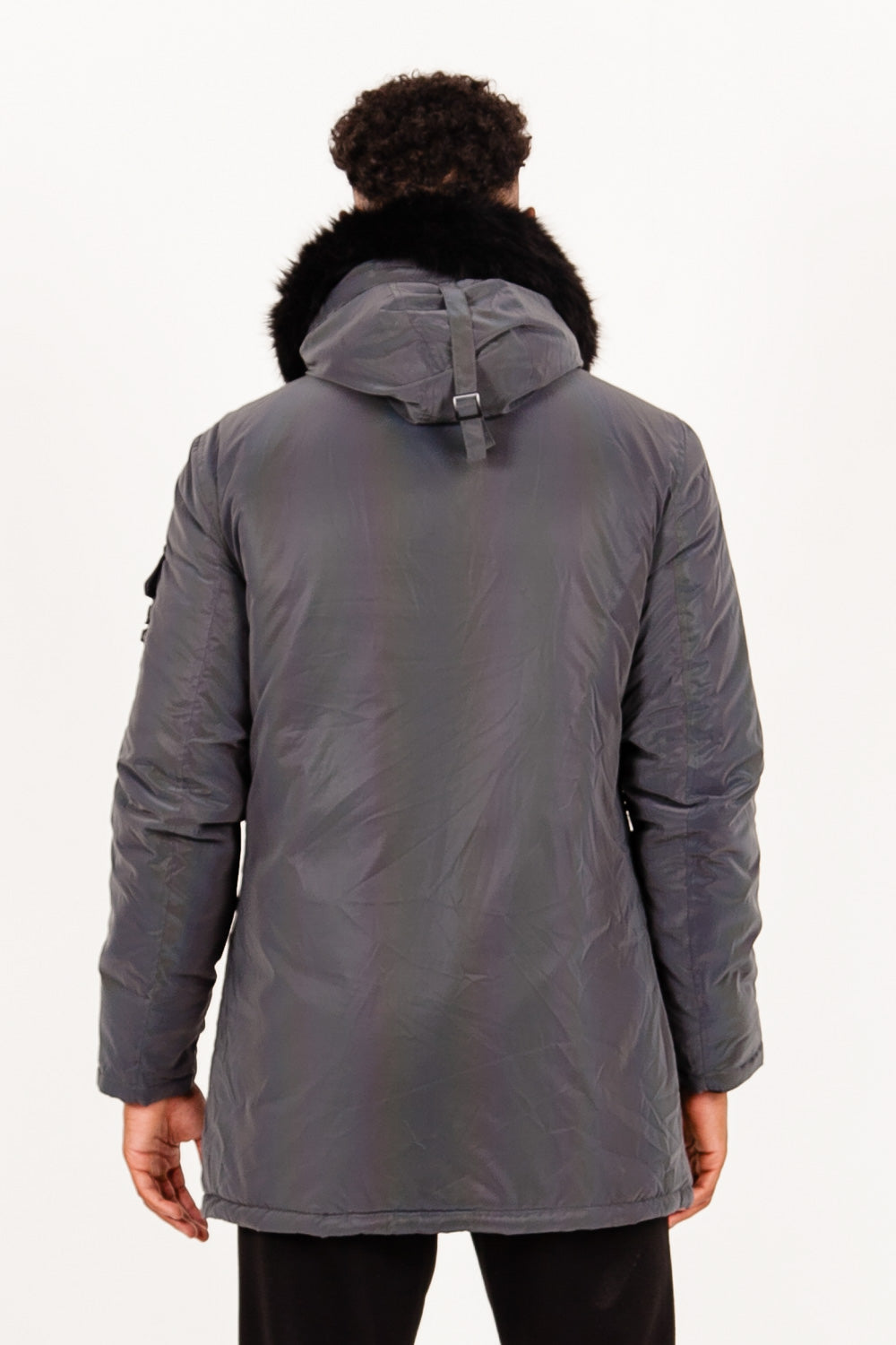 Sixth June - Parka iridiscente fourrure noir