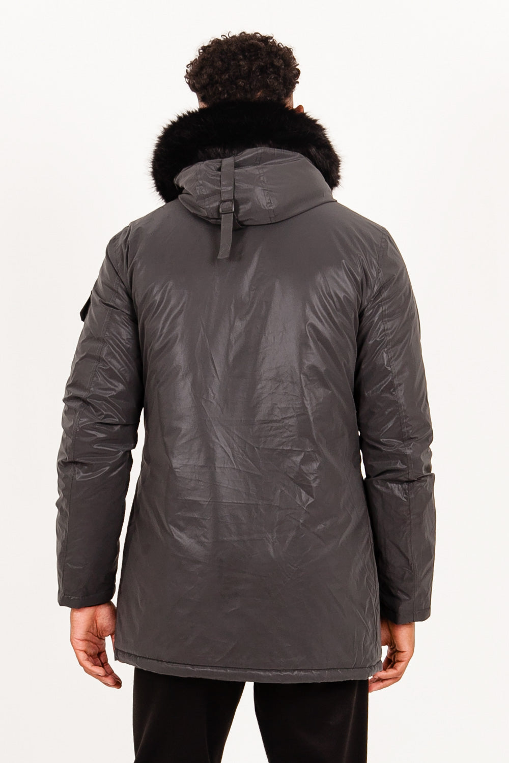 Sixth June - Parka réfléchissante fourrure noir