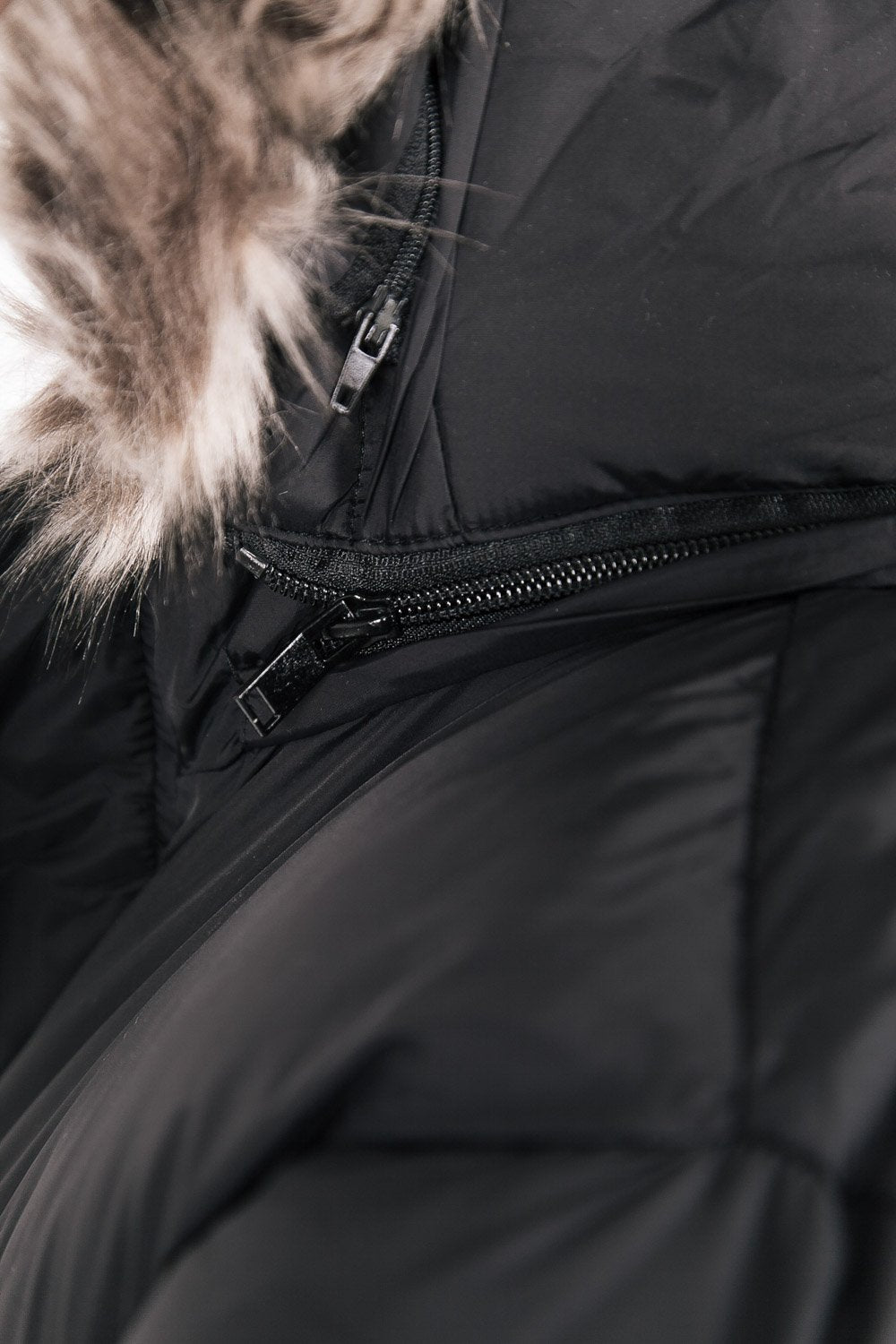 Sixth June - Doudoune longue fourrure Noir