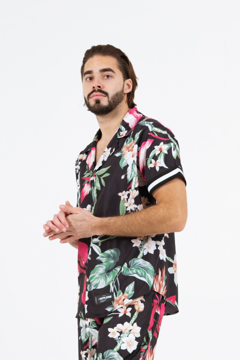 Blossoms casual shirt Black