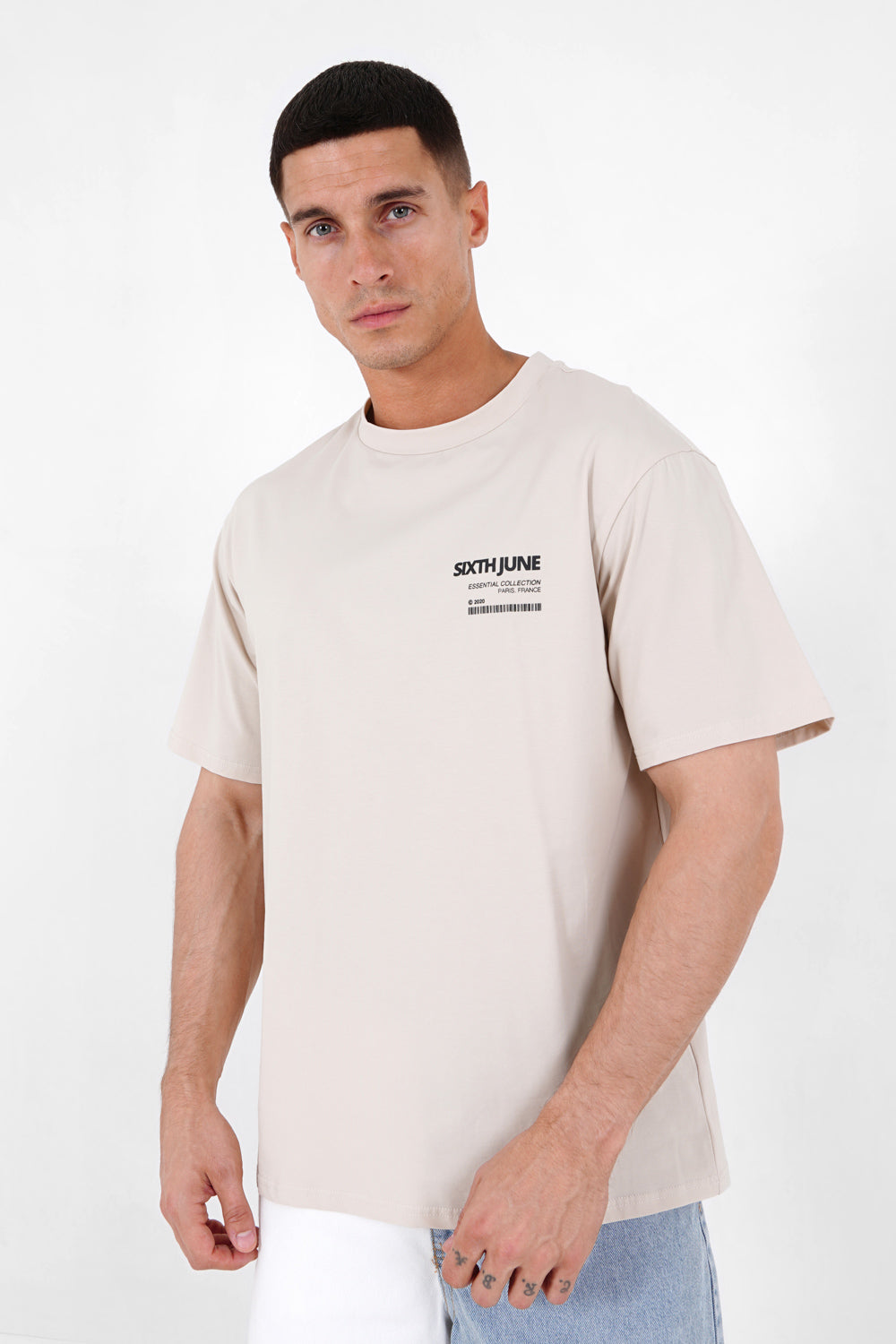 Sixth June - T-shirt barcode Beige
