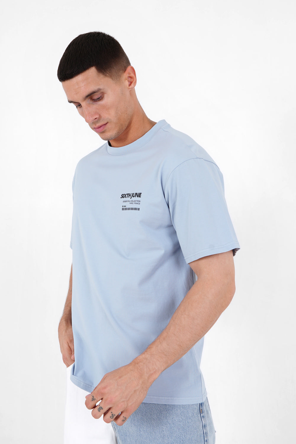 Sixth June - T-shirt barcode Bleu