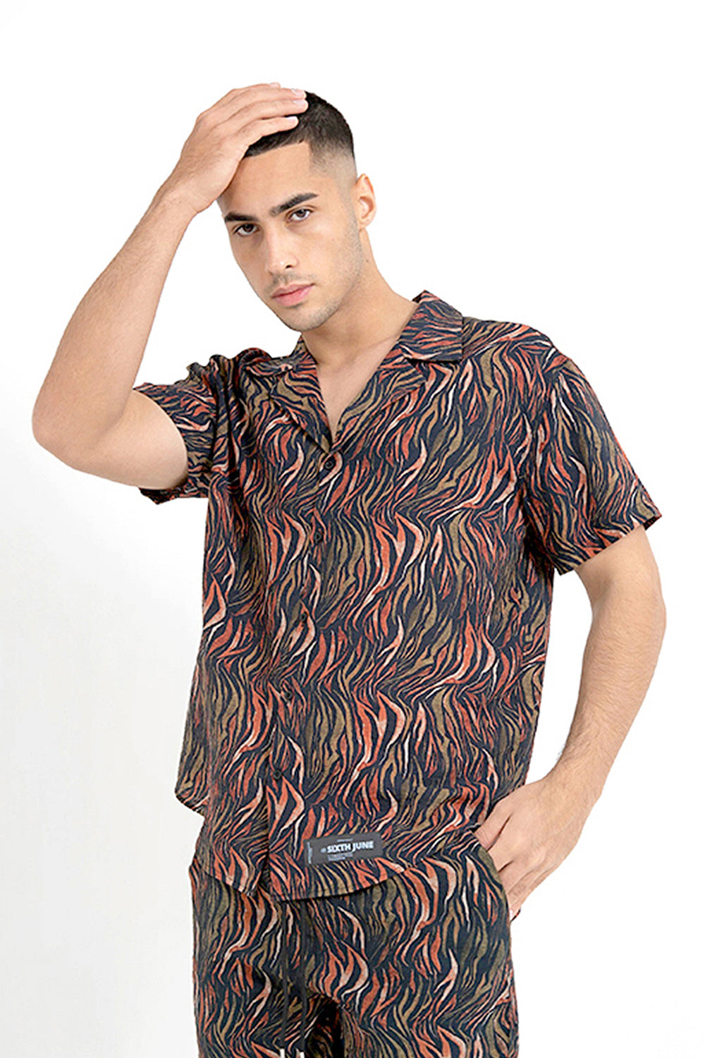 Sixth June - Chemisette savane feuillage Noir