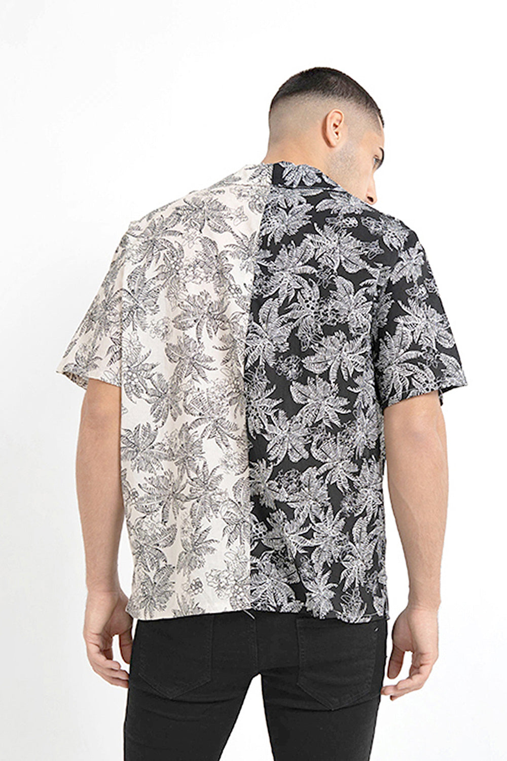 Sixth June - Chemisette bicolore tropical Noir Beige