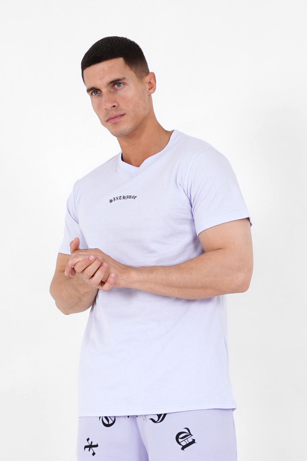 Sixth June - T-shirt logo gothique Violet clair