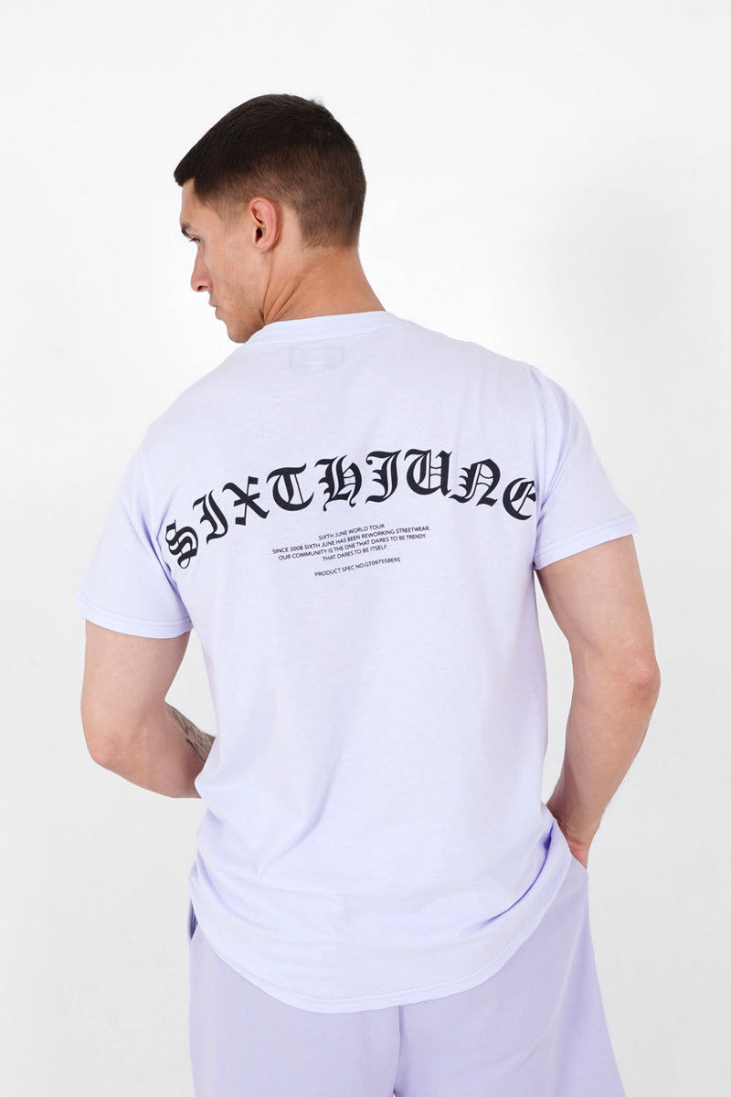 Sixth June - T-shirt logo gothique Violet clair