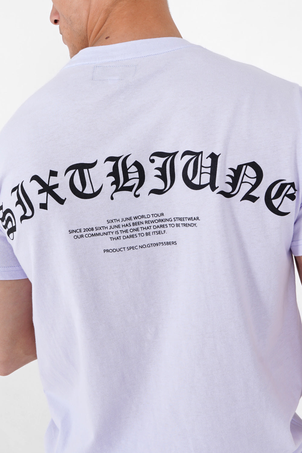 Sixth June - T-shirt logo gothique Violet clair